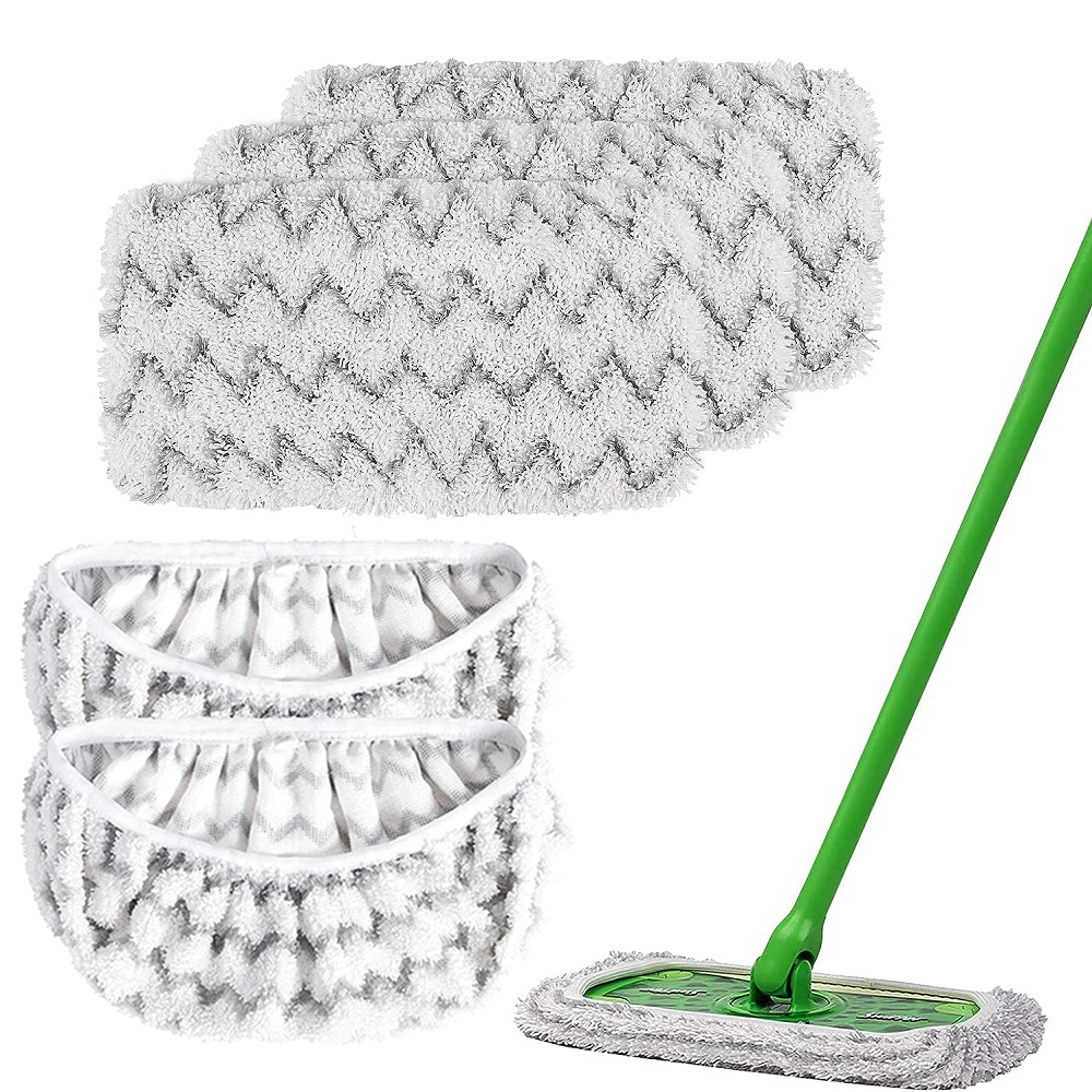 reusable microfiber mop pads for swiffer wet dry washable floor cleaning refills