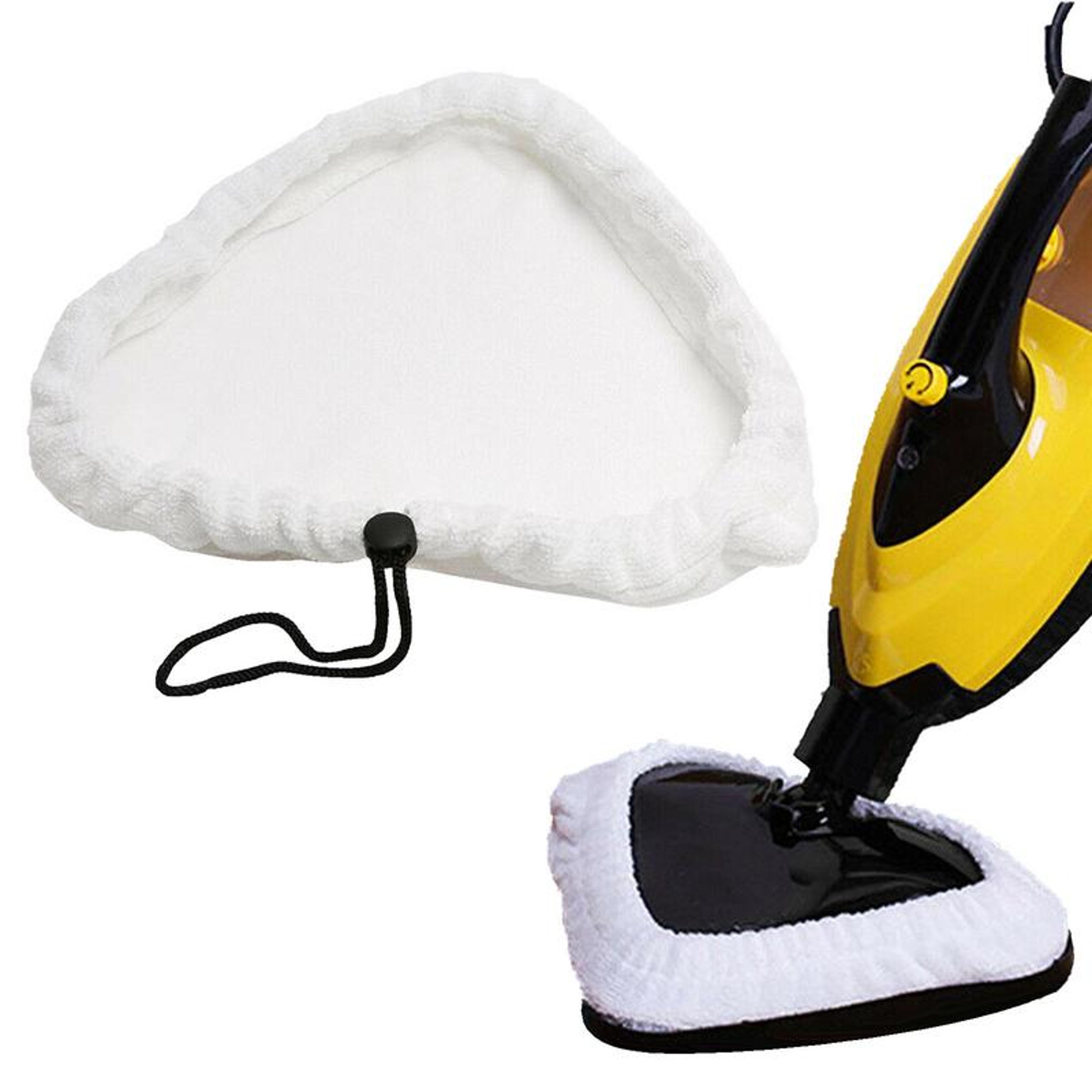 triangle steam mop pads reusable microfiber mop pads washable replacement covers with draw cord
