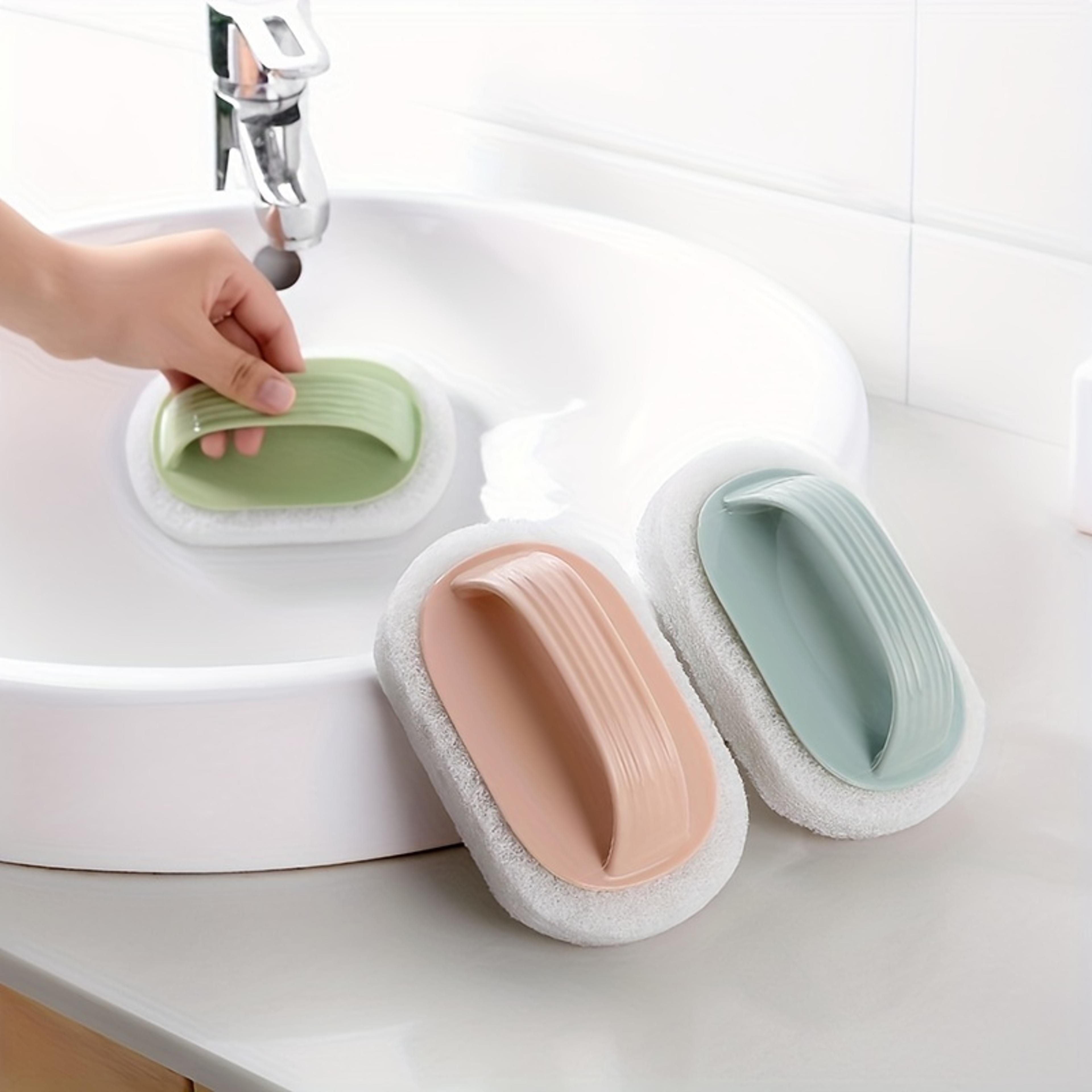 multipurpose bathroom cleaning brush scrubber for kitchen, tiles, glass & sink surfaces