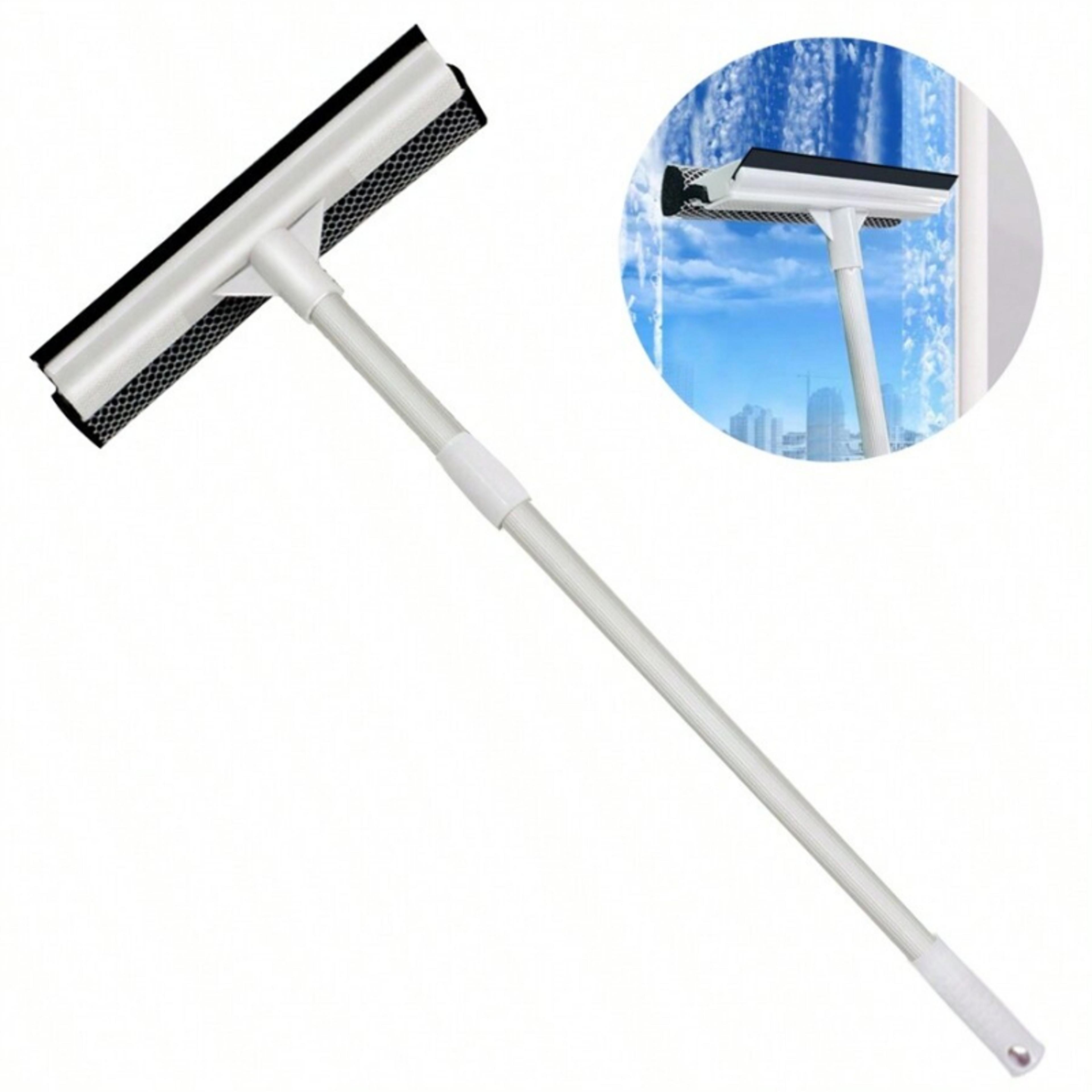 sparkreach window cleaning brush with glass squeegee adjustable long handle