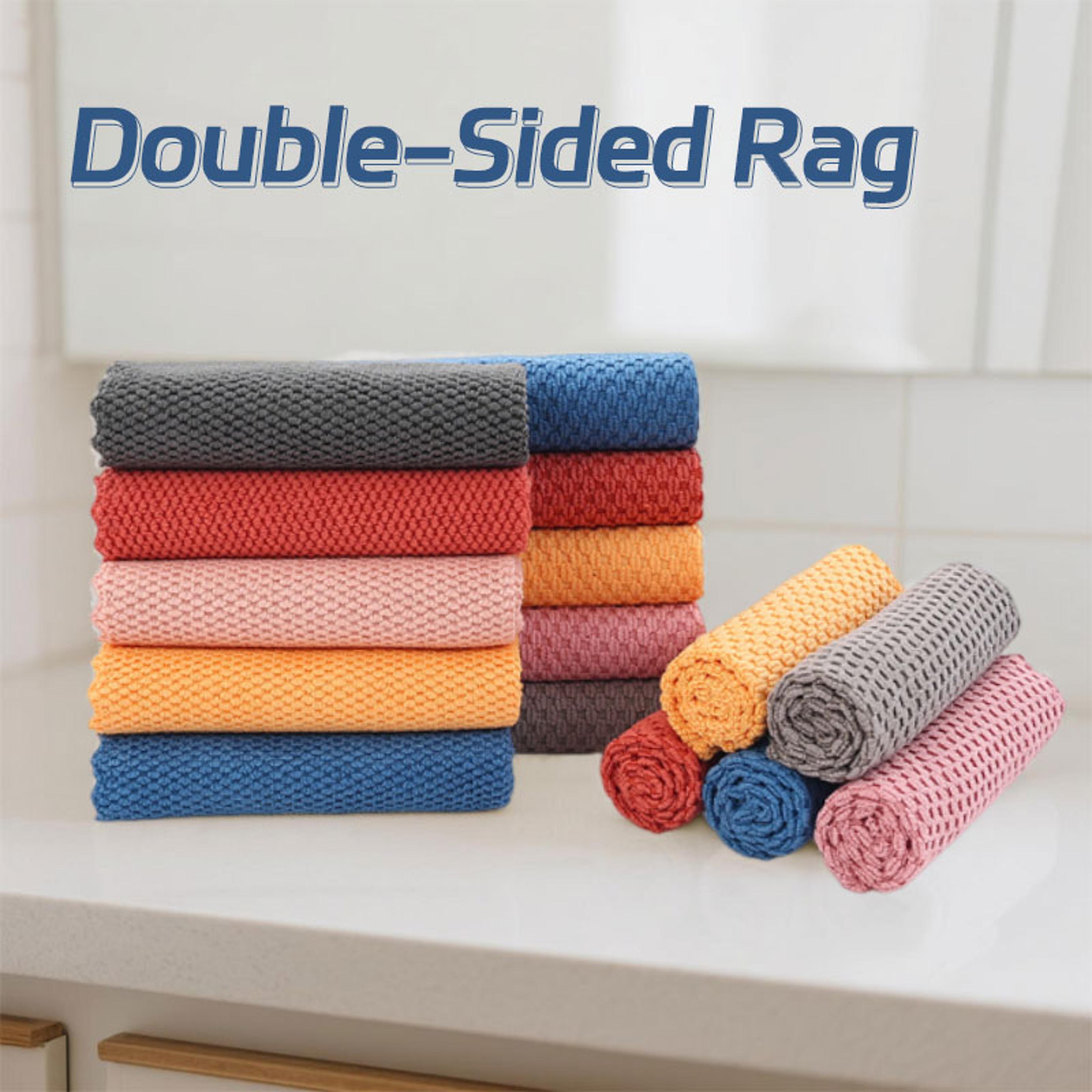 ultra absorbent kitchen cleaning cloths 5 pack soft coral fleece reusable dish towels