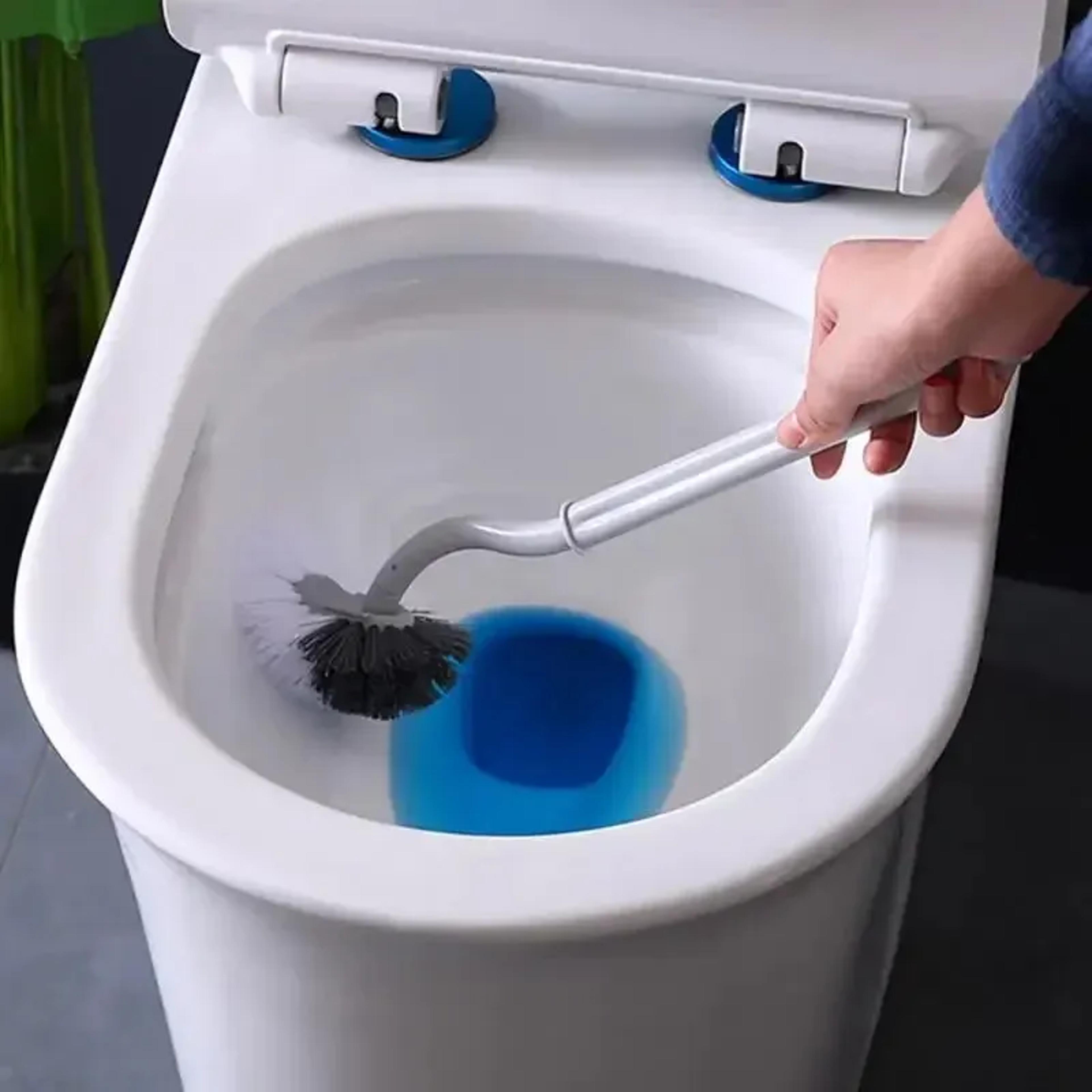 flexreach wall mounted toilet brush with curved head for deep corner cleaning