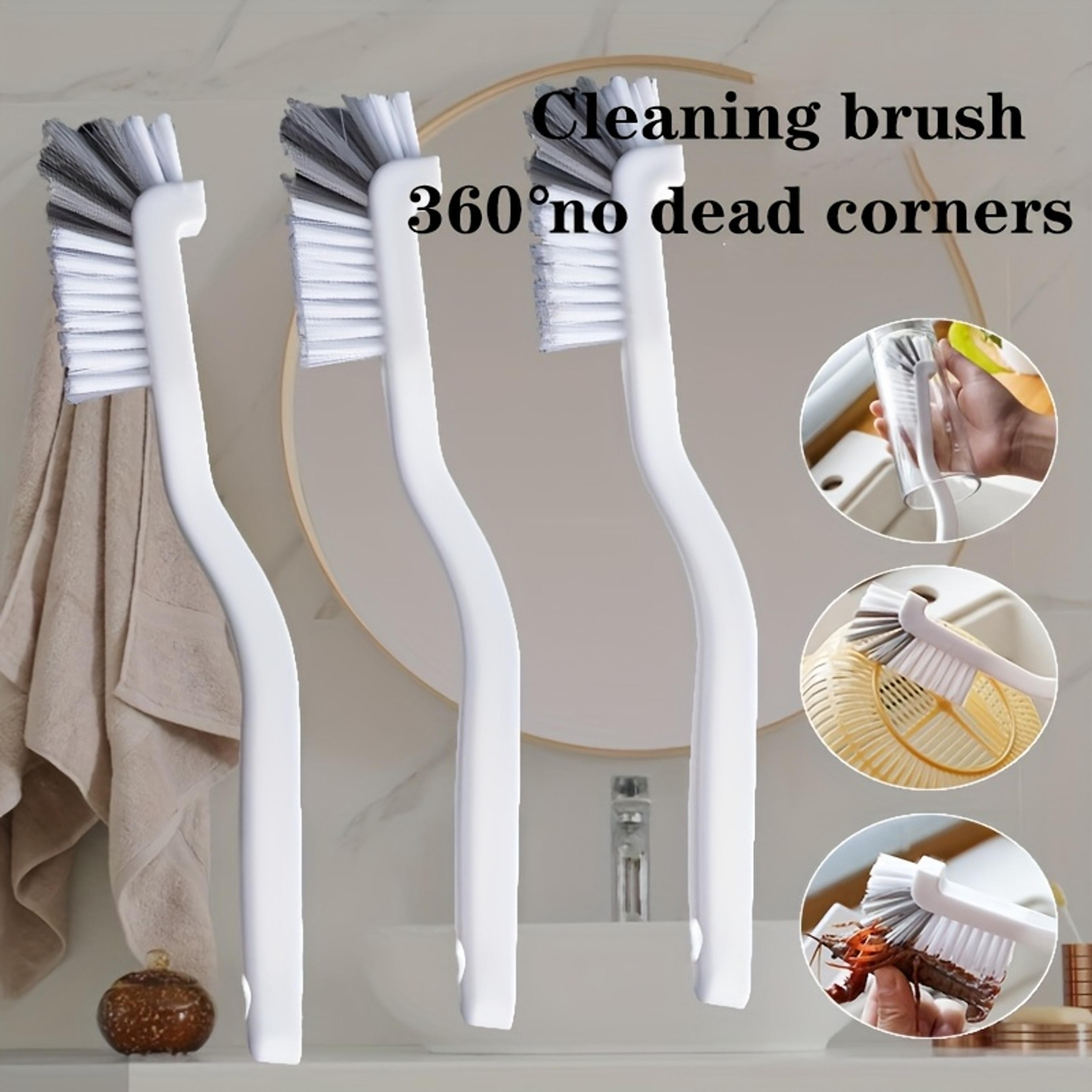 cleansweep cleaning brush set for kitchen, bathroom tiles & hard to reach corners