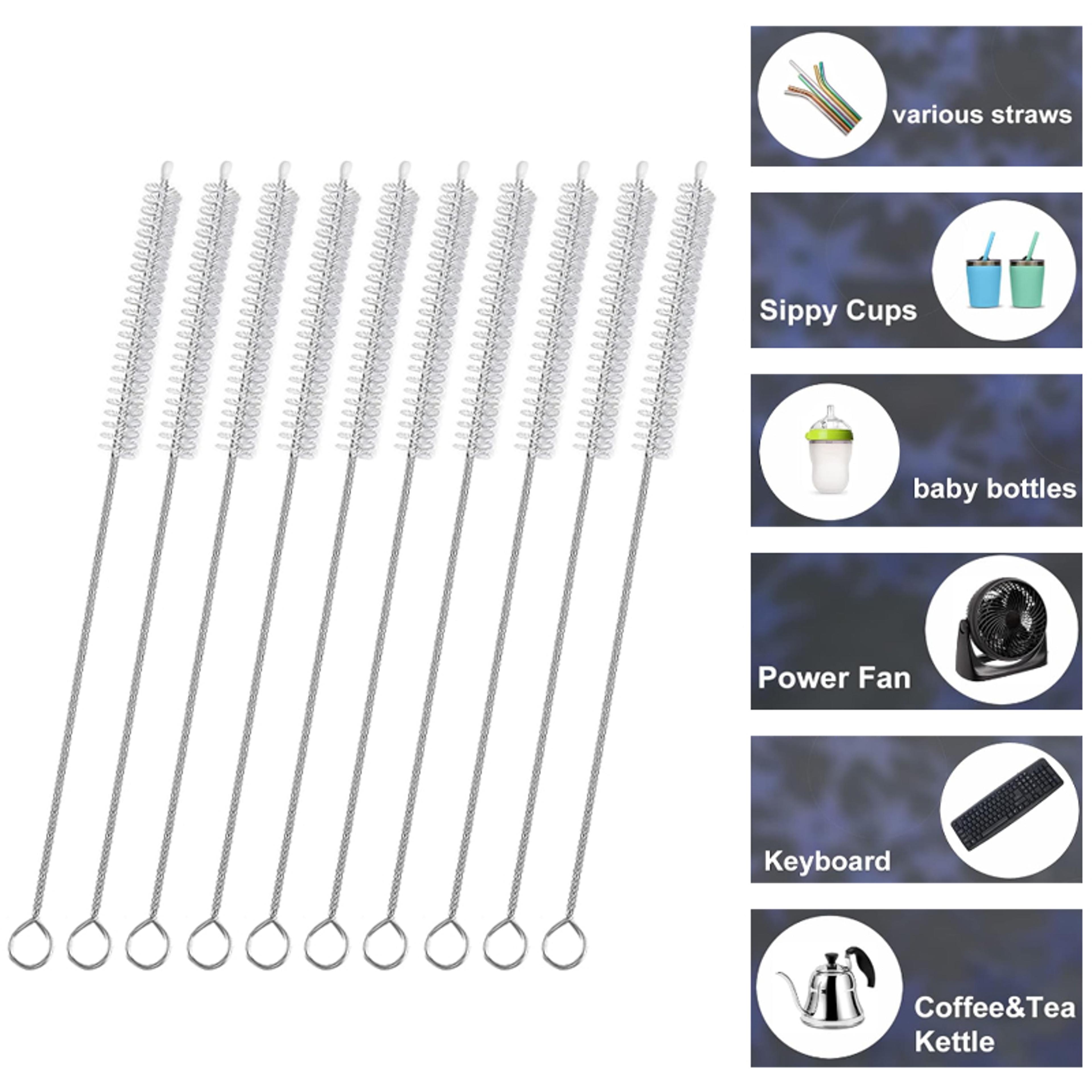extra long straw cleaning brush for reusable straws and water bottles