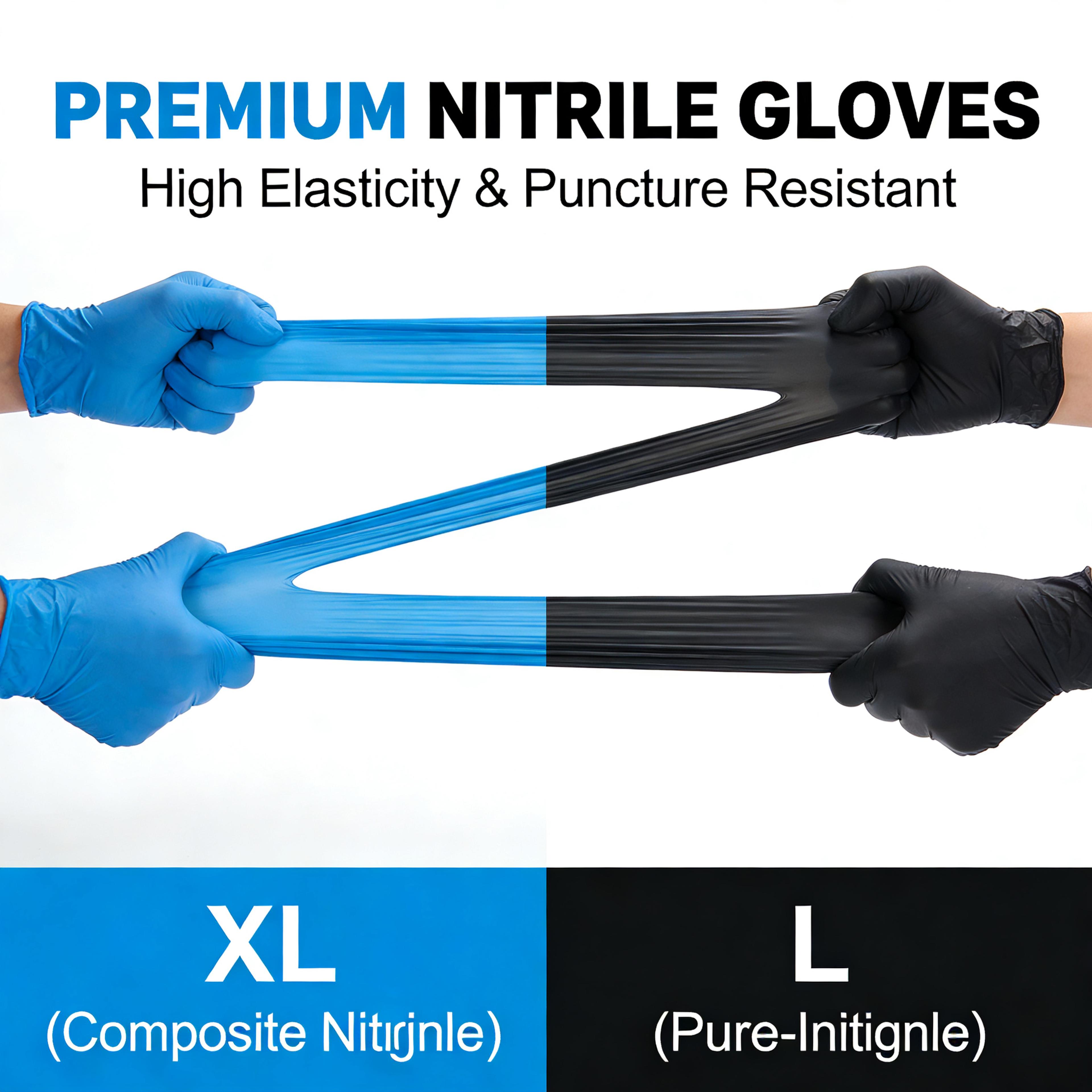 disposable nitrile gloves powder free latex free protective cleaning gloves