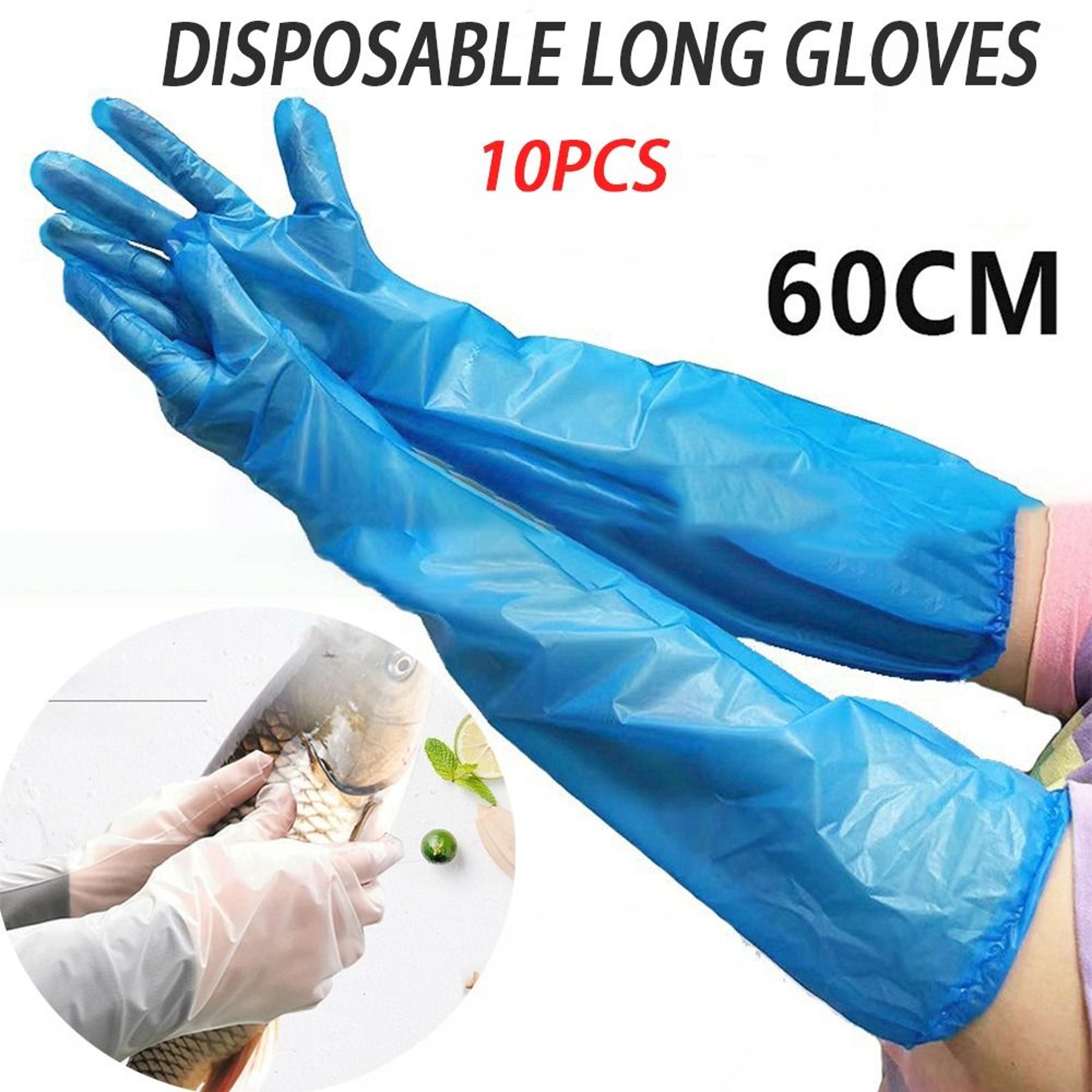 safeshield waterproof disposable gloves pack long cleaning hand sleeves