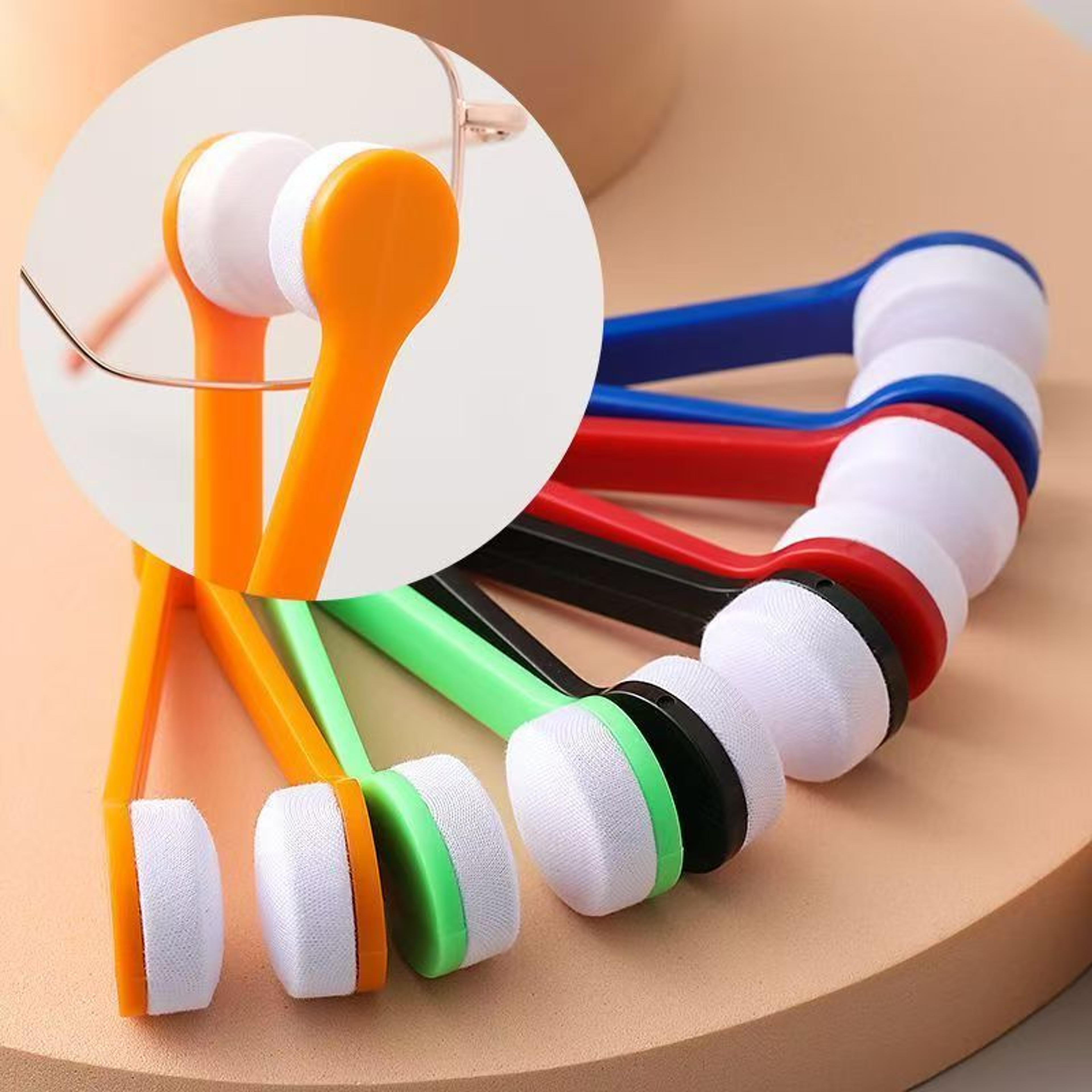 portable glasses cleaner microfiber brush for eyeglasses & sunglasses