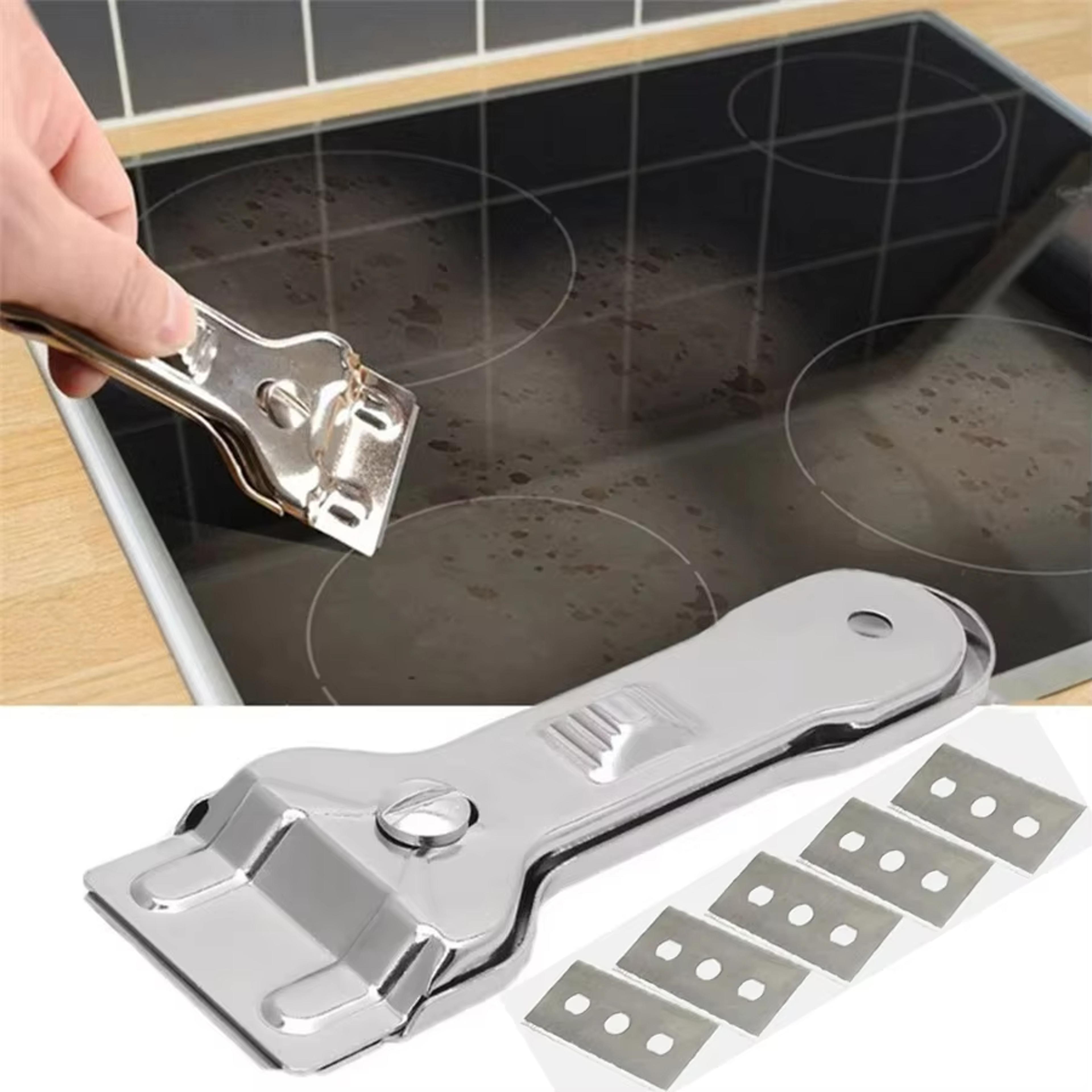 retractable razor blade scraper with blades stainless steel glass & paint scraper tool