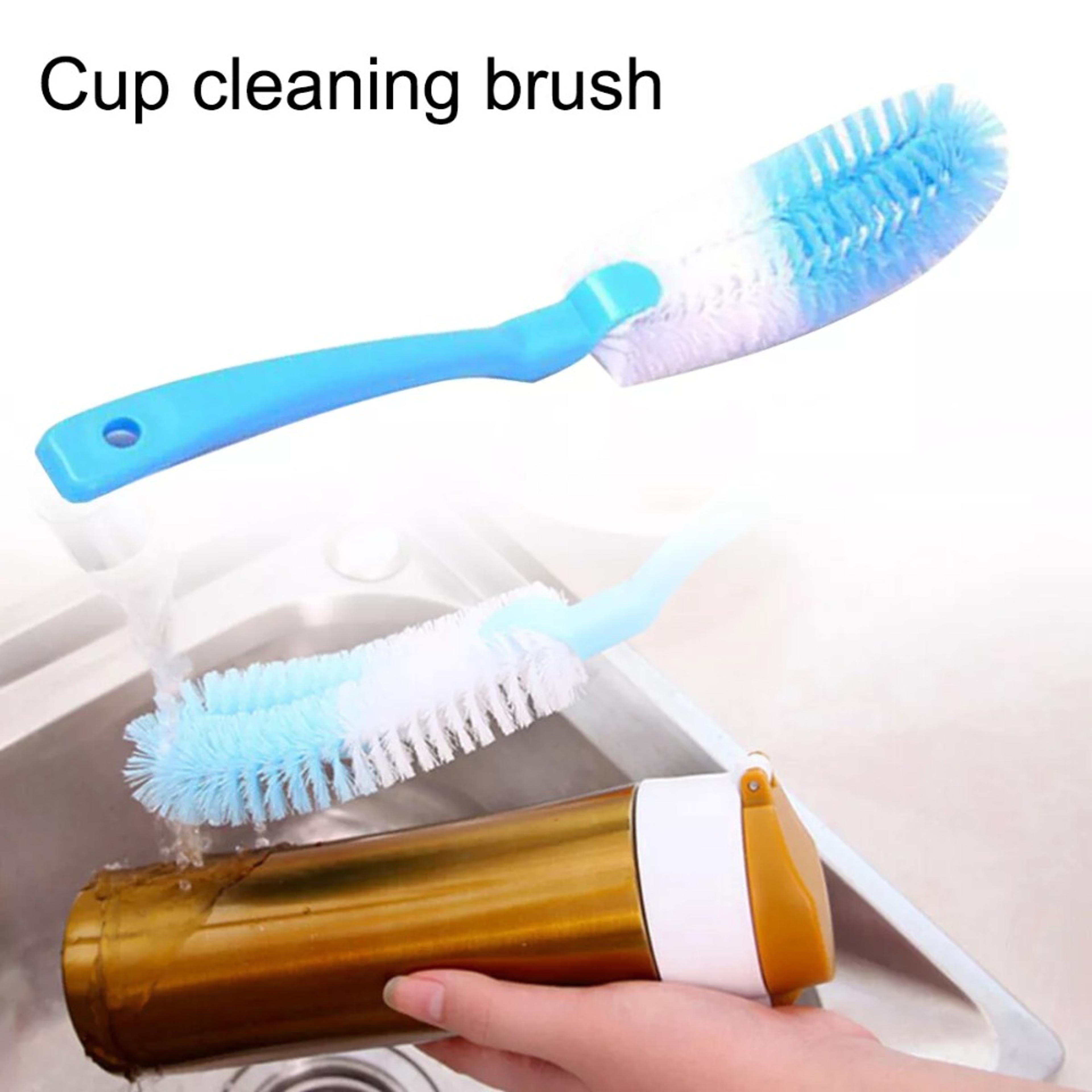 multi purpose water bottle cleaning brush with long handle for cups, bottles & kitchen drinkware