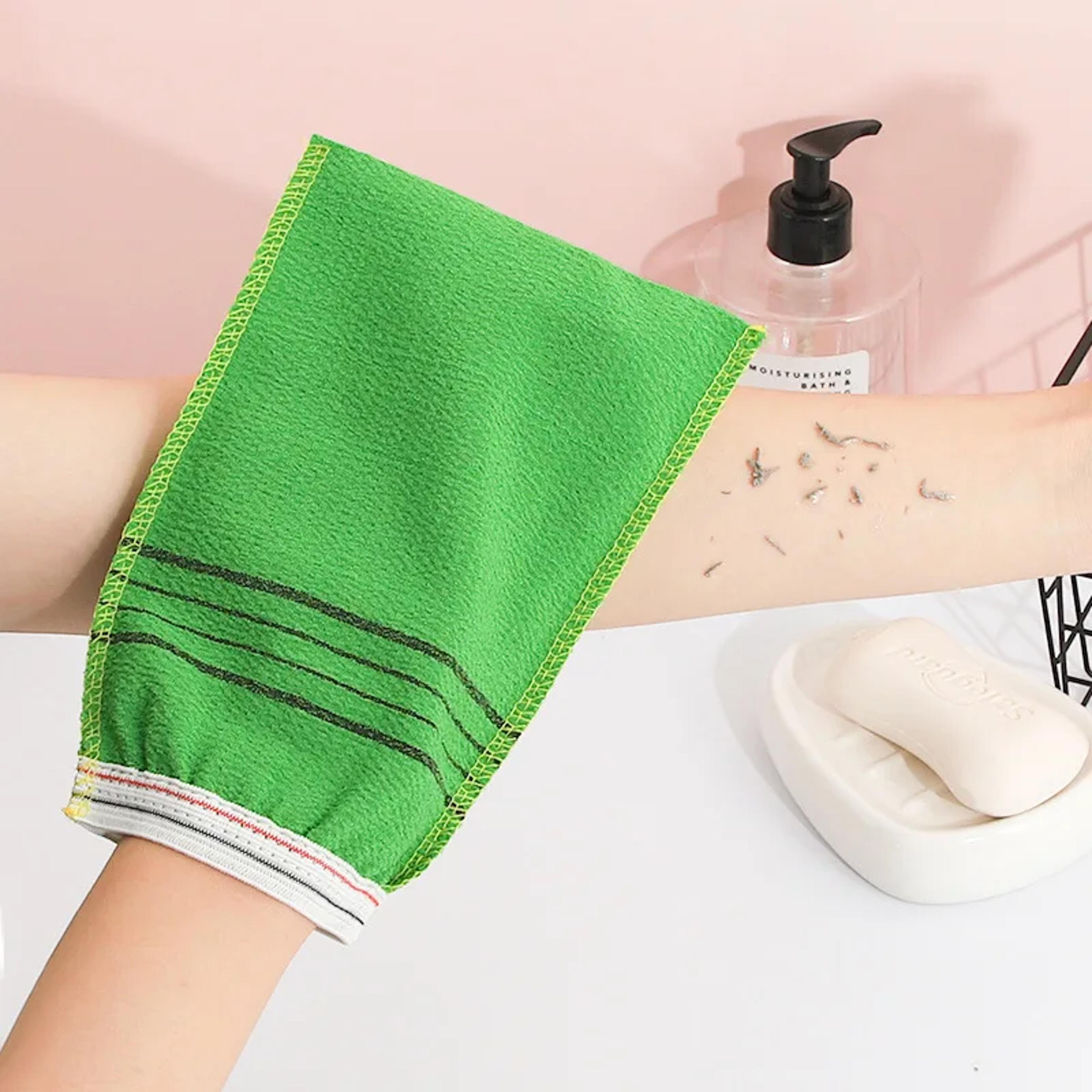 korean exfoliating mitt body scrub glove for smooth skin spa bath towel
