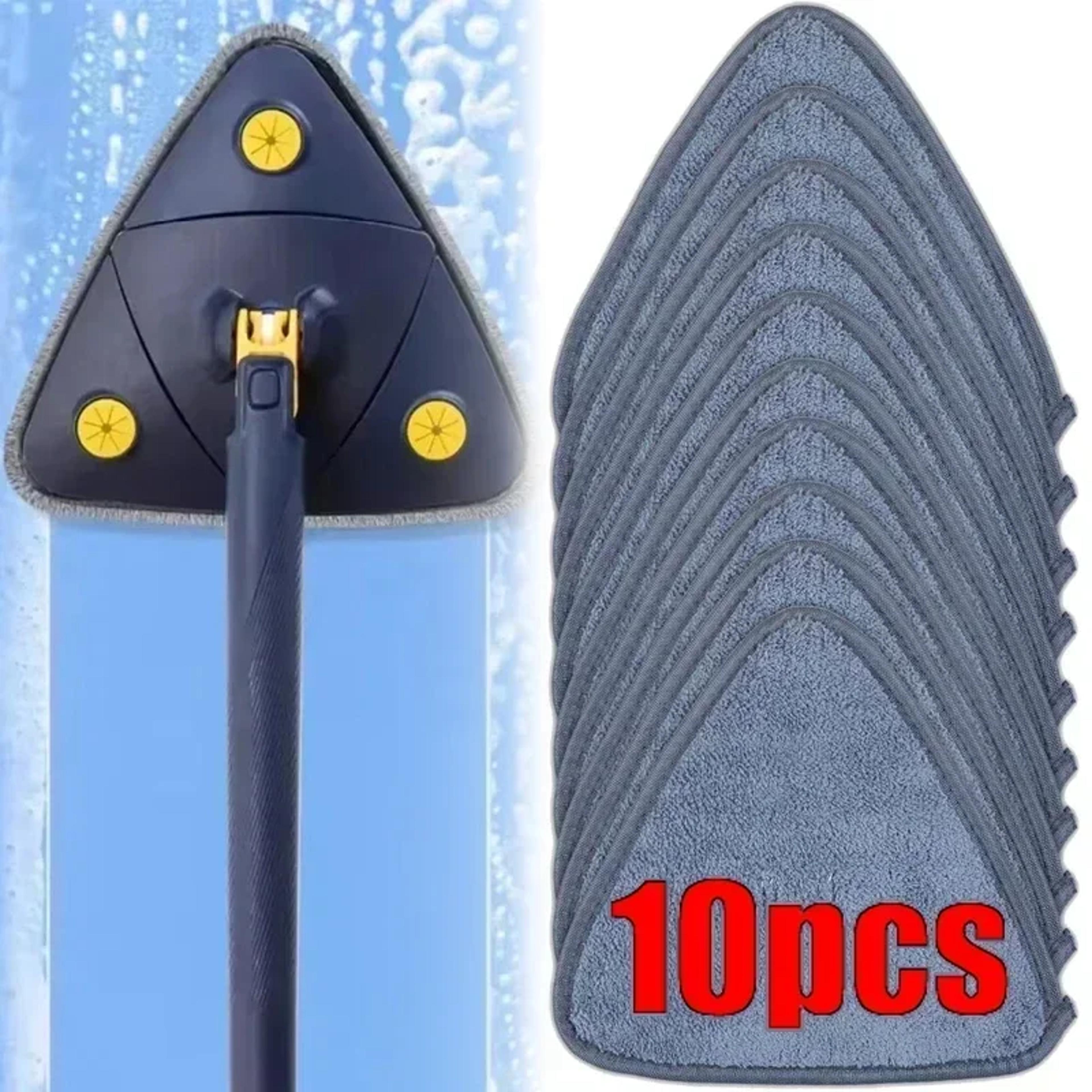 reusable triangle mop replacement pads microfiber wet dry washable mop head refills pack