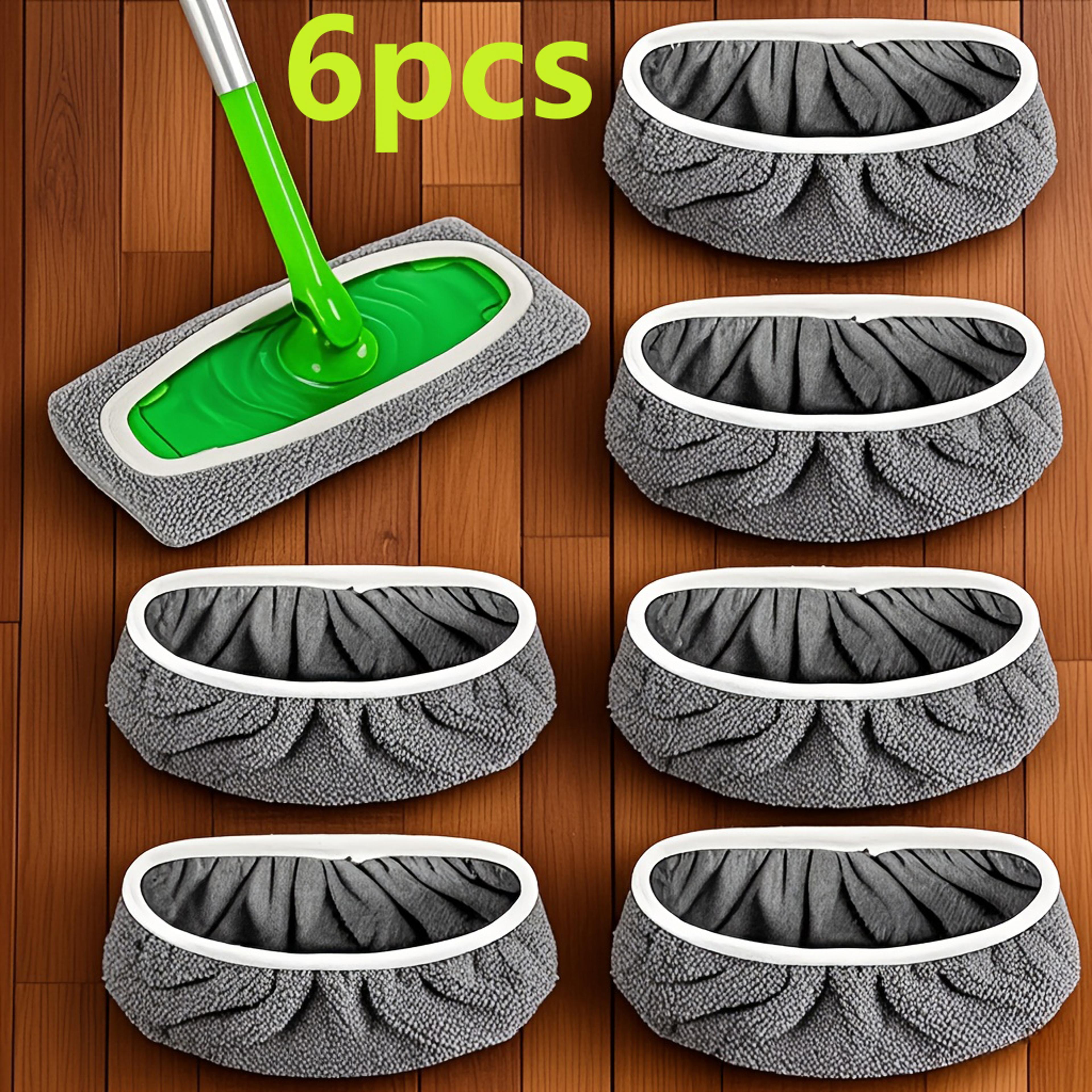 ultra absorbent microfiber mop pad reusable washable mop replacement for wet & dry floor cleaning