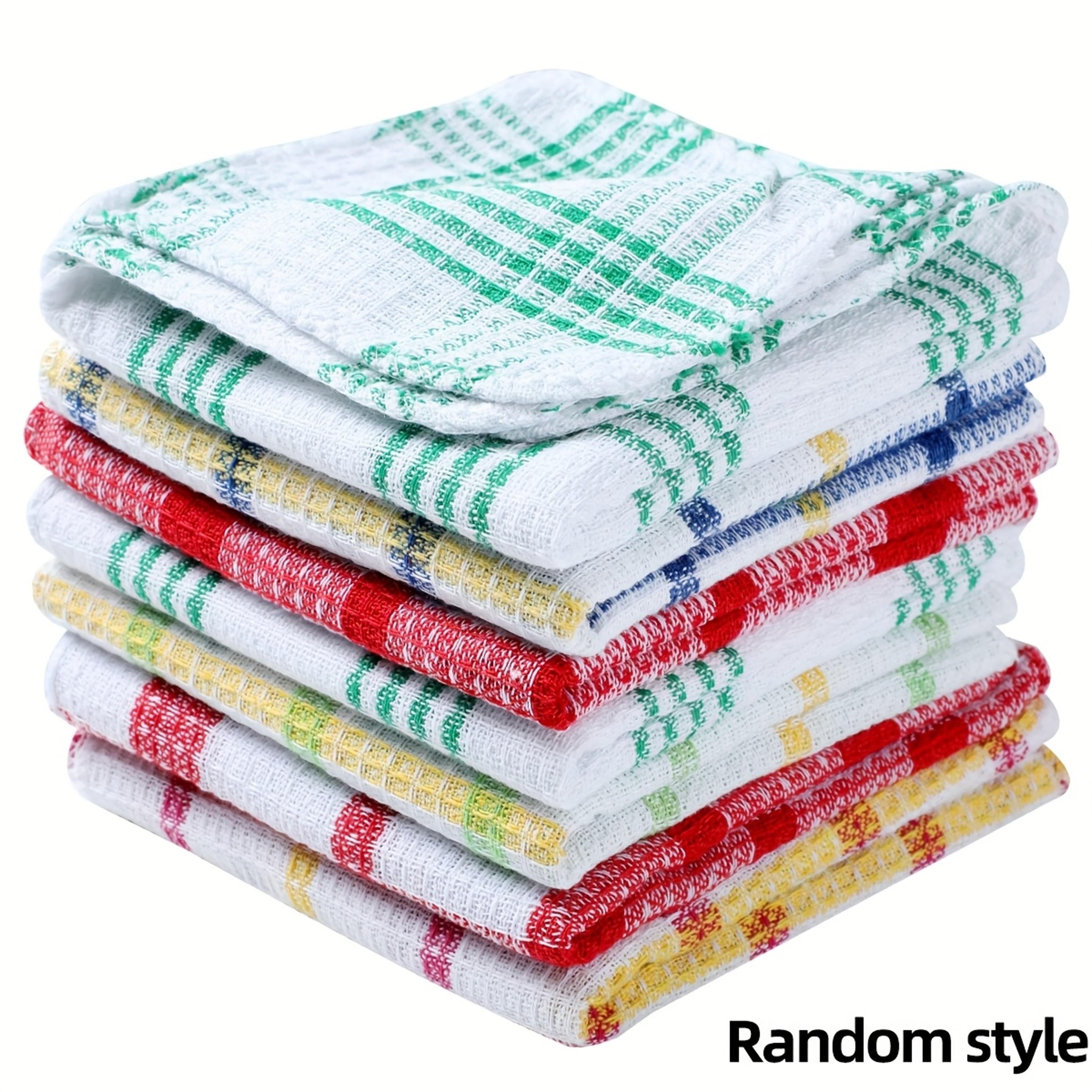double sided kitchen towels reusable absorbent dish cloth set for streak free kitchen cleaning