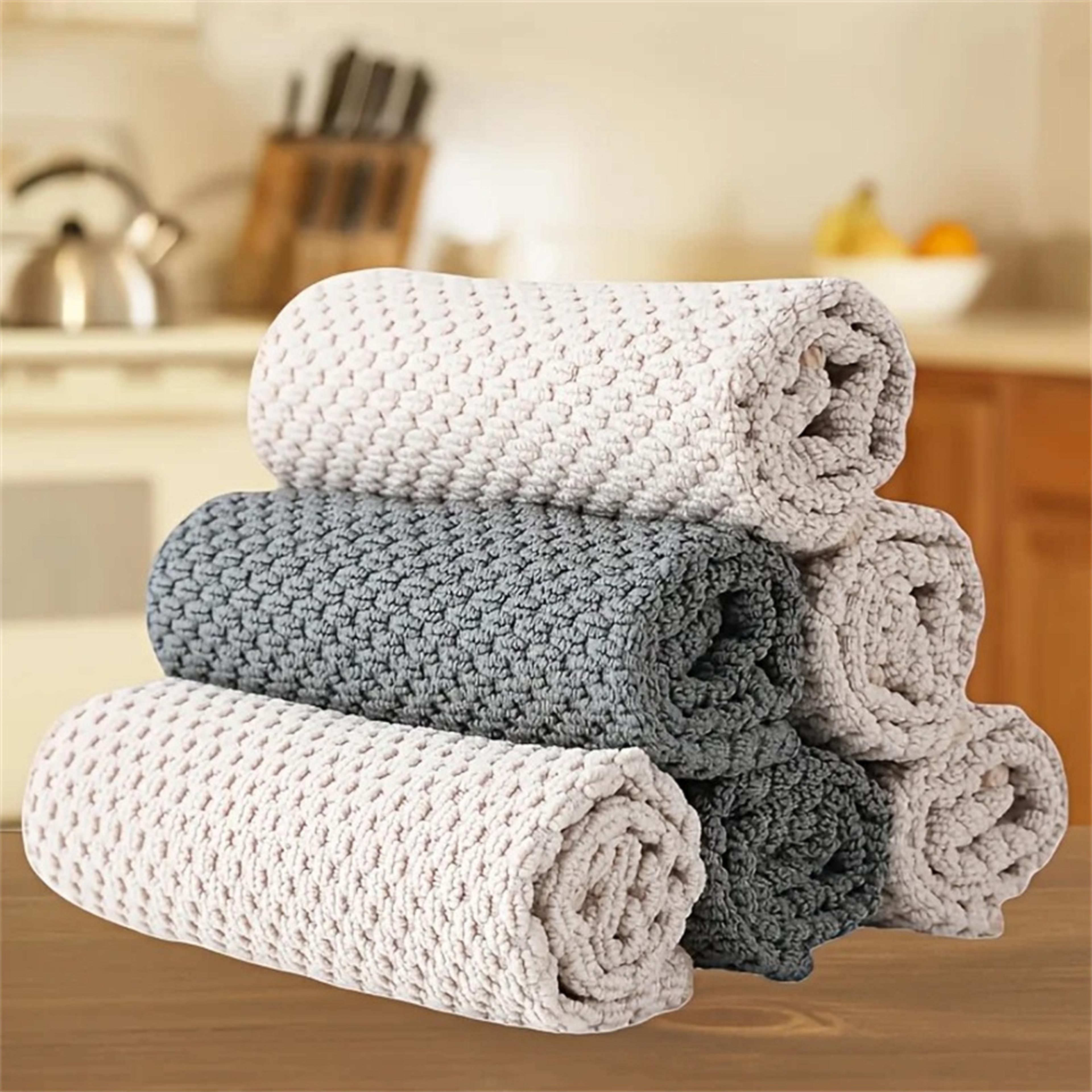 space print microfiber kitchen towels pack highly absorbent waffle weave dish towels
