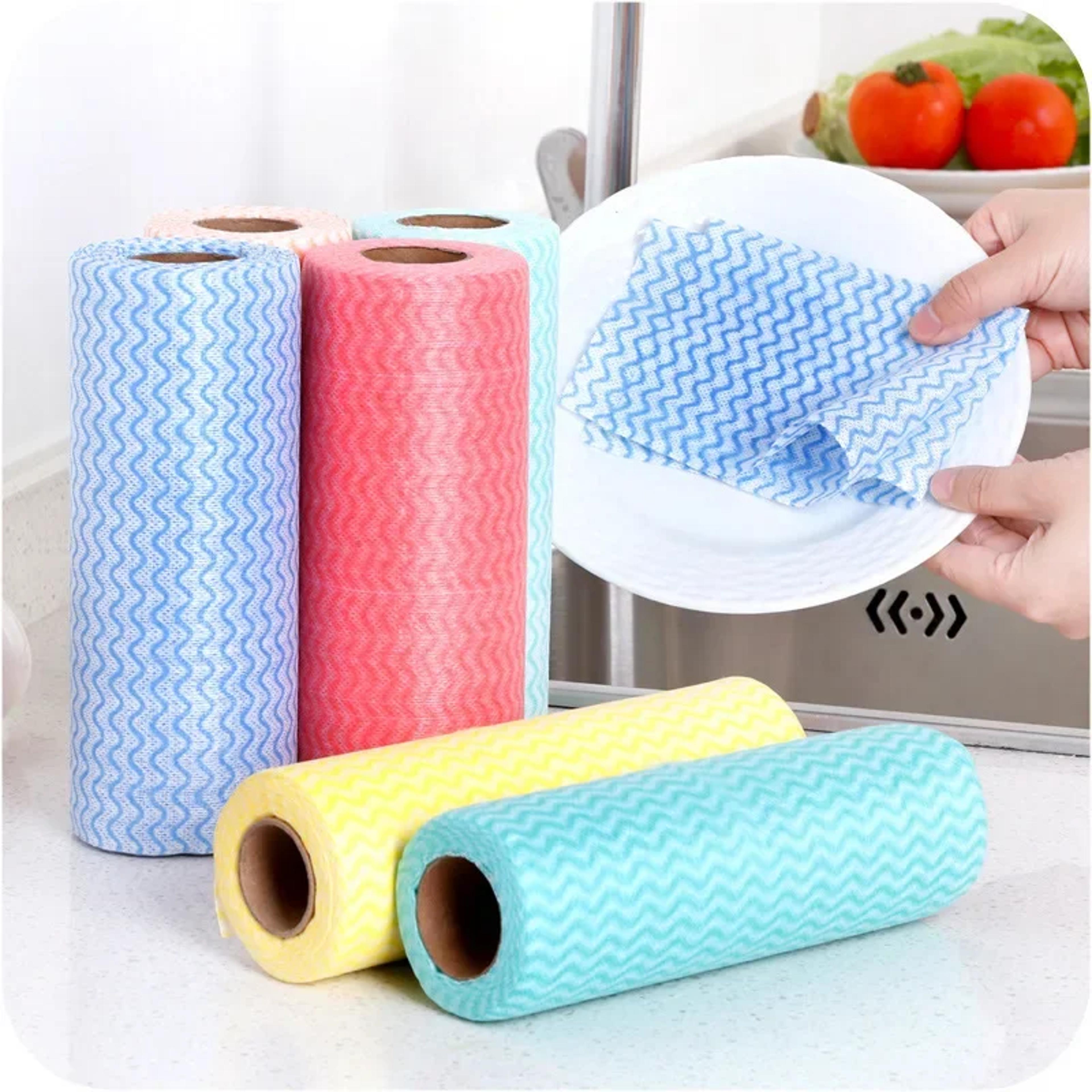 reusable disposable kitchen cloth roll sheets tear off non woven cleaning cloth for everyday cleaning