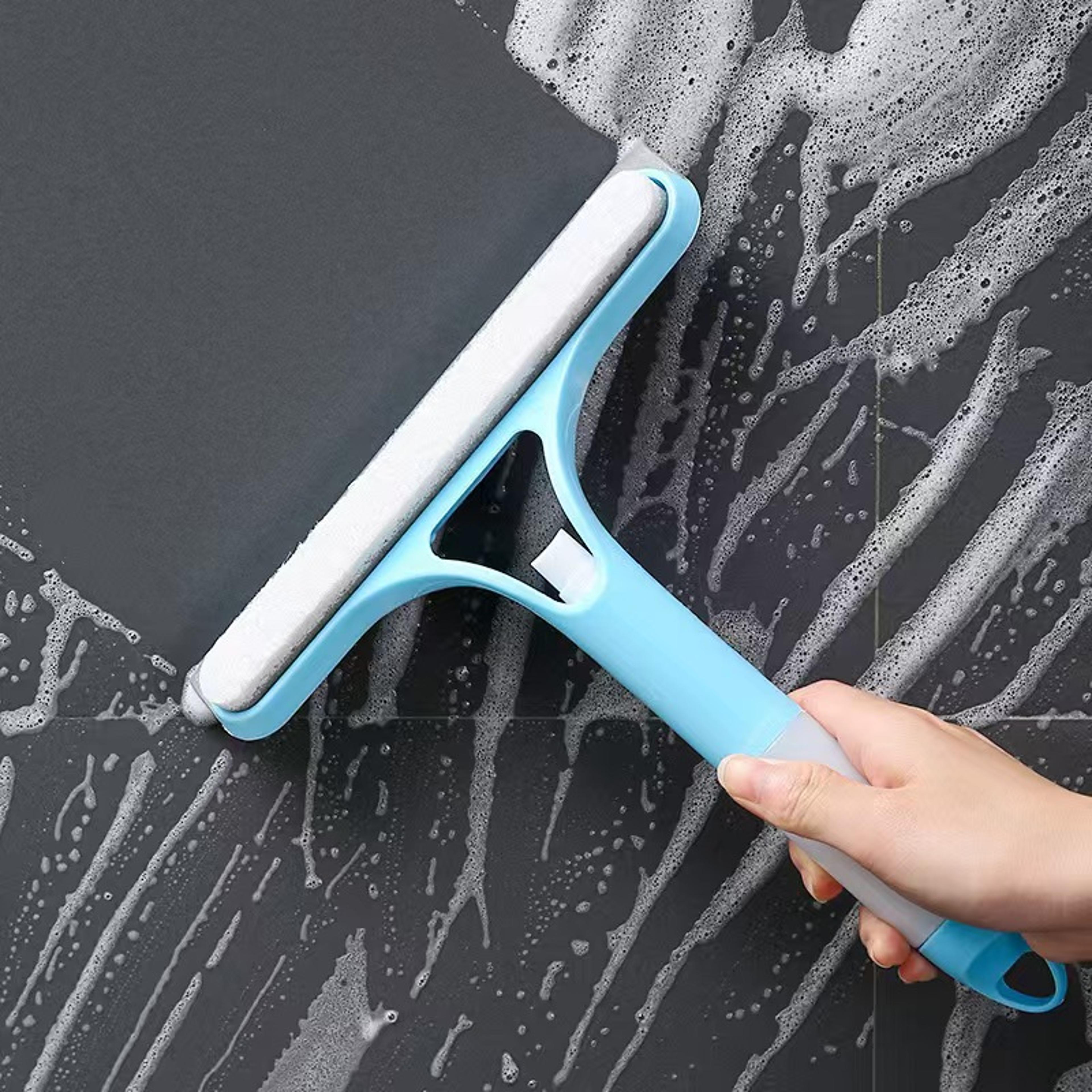 window cleaner tool with spray bottle & double sided glass squeegee