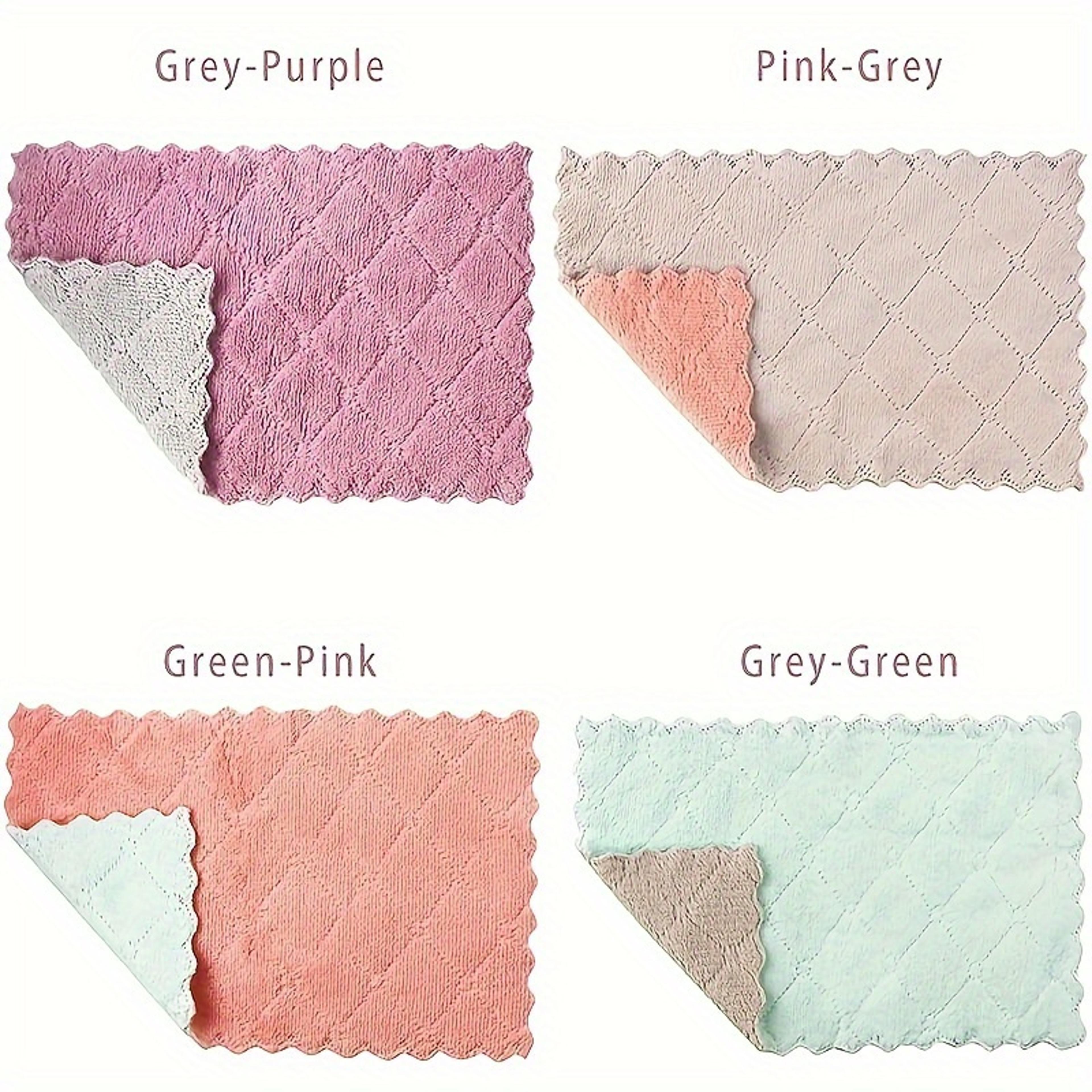 pack microfiber dish cloths double sided absorbent kitchen cleaning towels