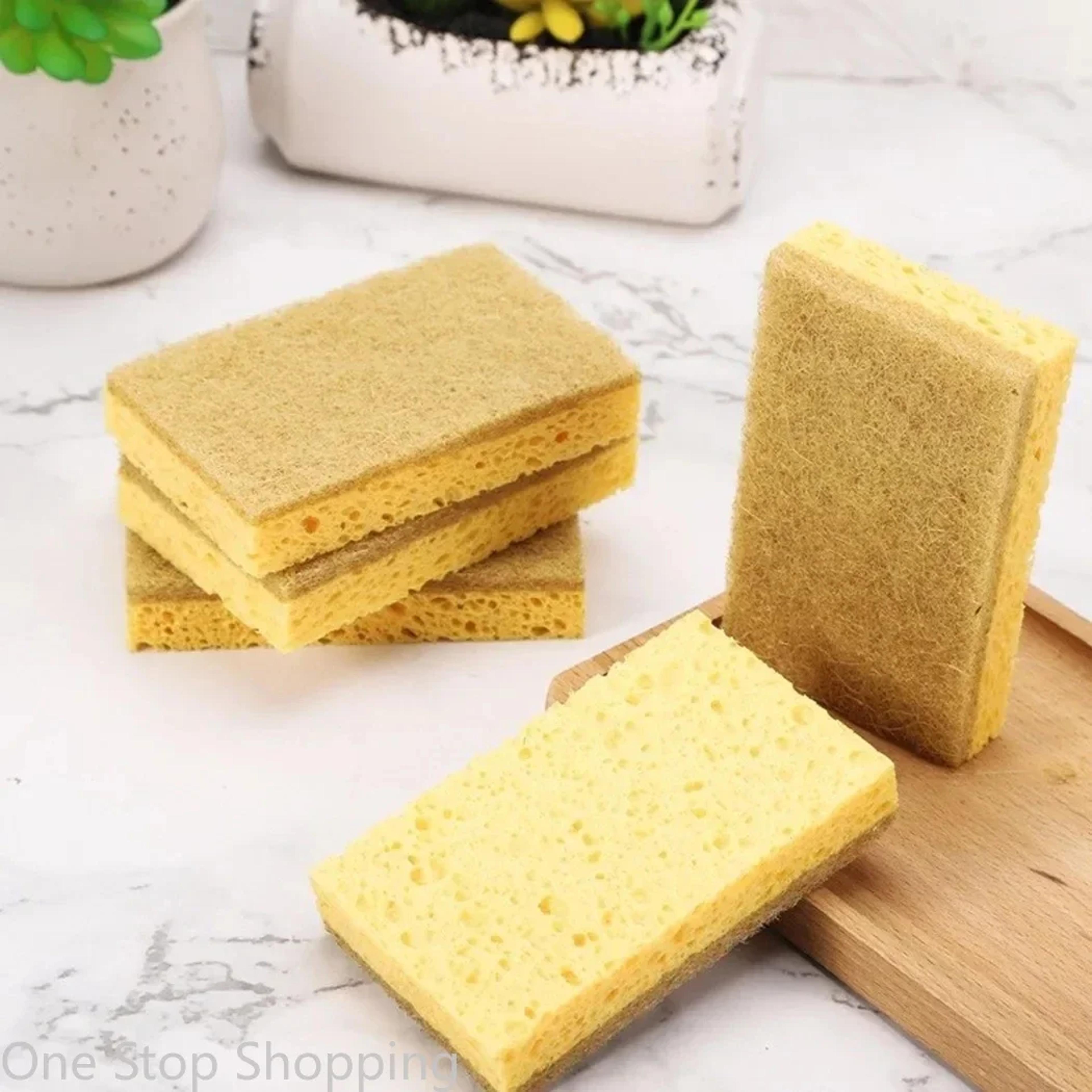 pack biodegradable kitchen sponges for sustainable everyday dishwashing