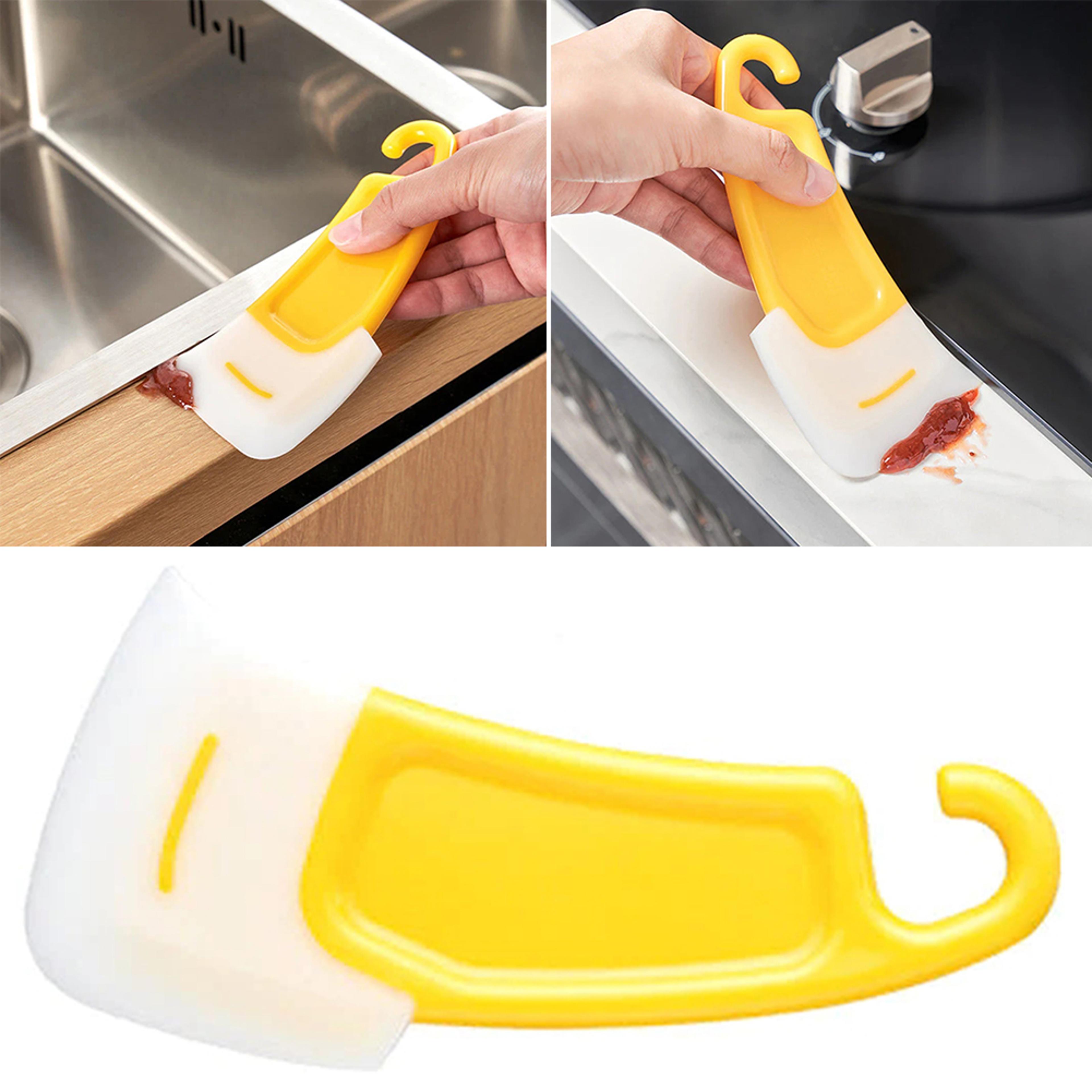 flexible silicone pan scraper kitchen cleaning tool for bowls, dishes & non-stick cookware