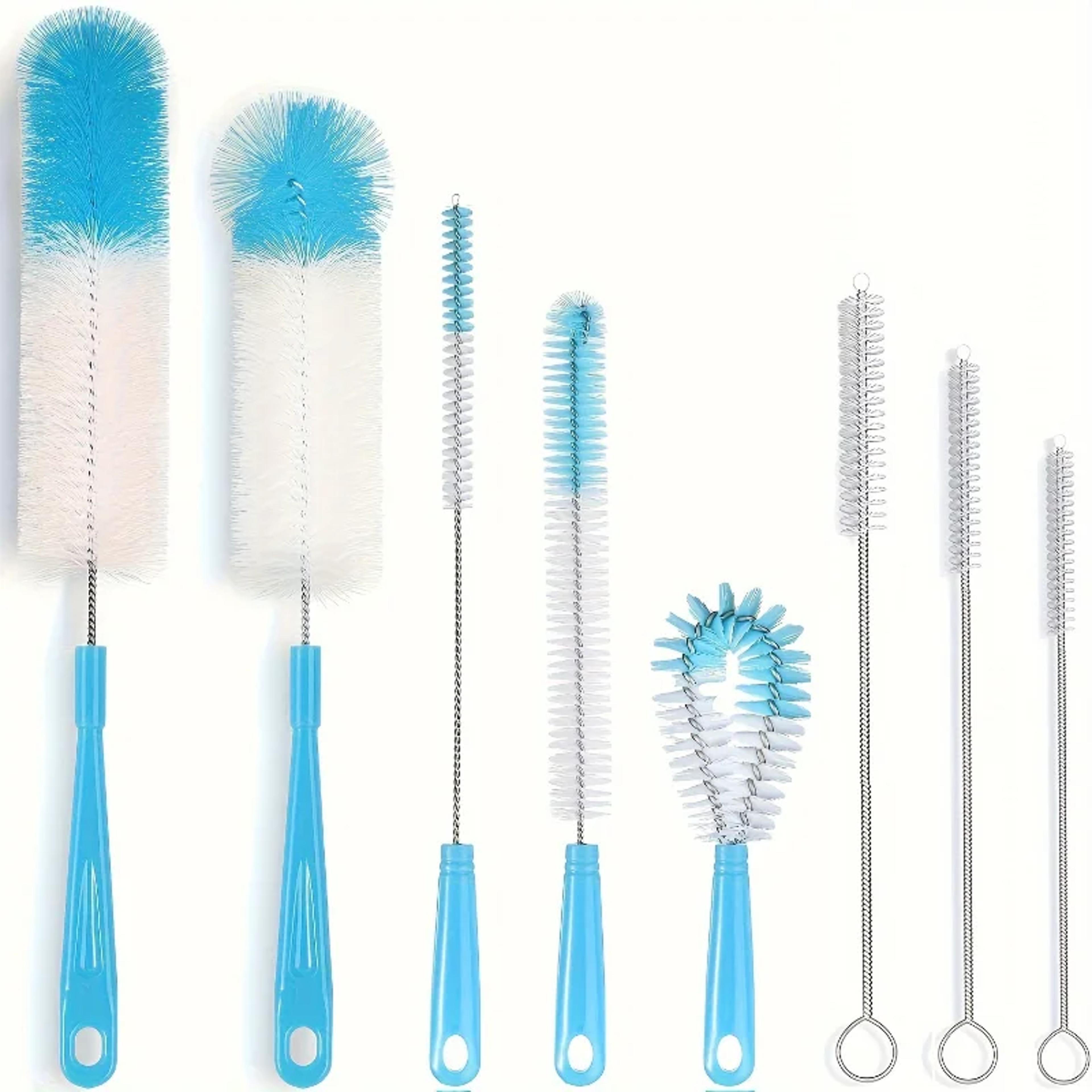 straw cleaning brush & bottle cleaning brush set for water bottles, cups and hard to reach