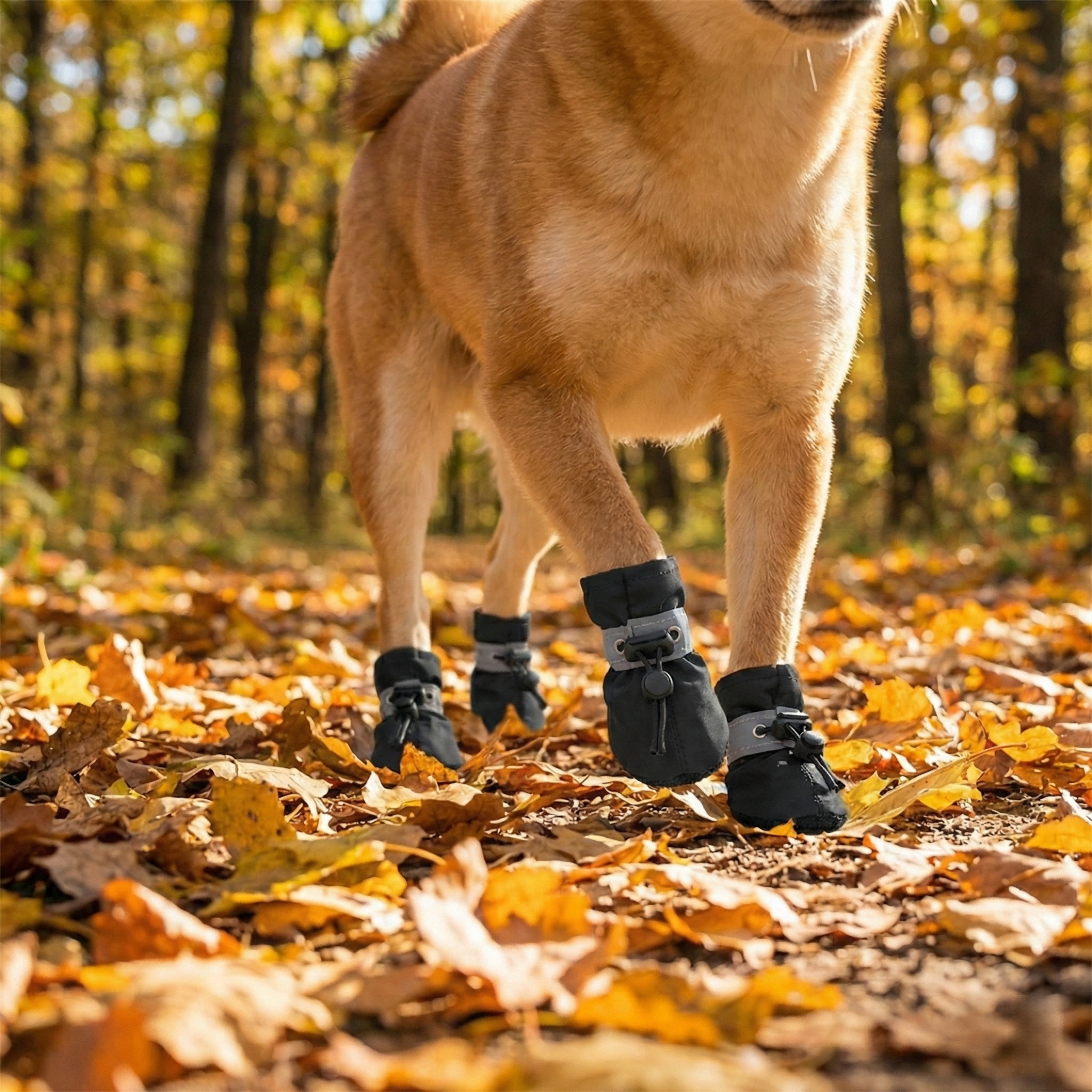 all weather dog shoes waterproof dog boots with reflective non slip sole for small & medium dogs