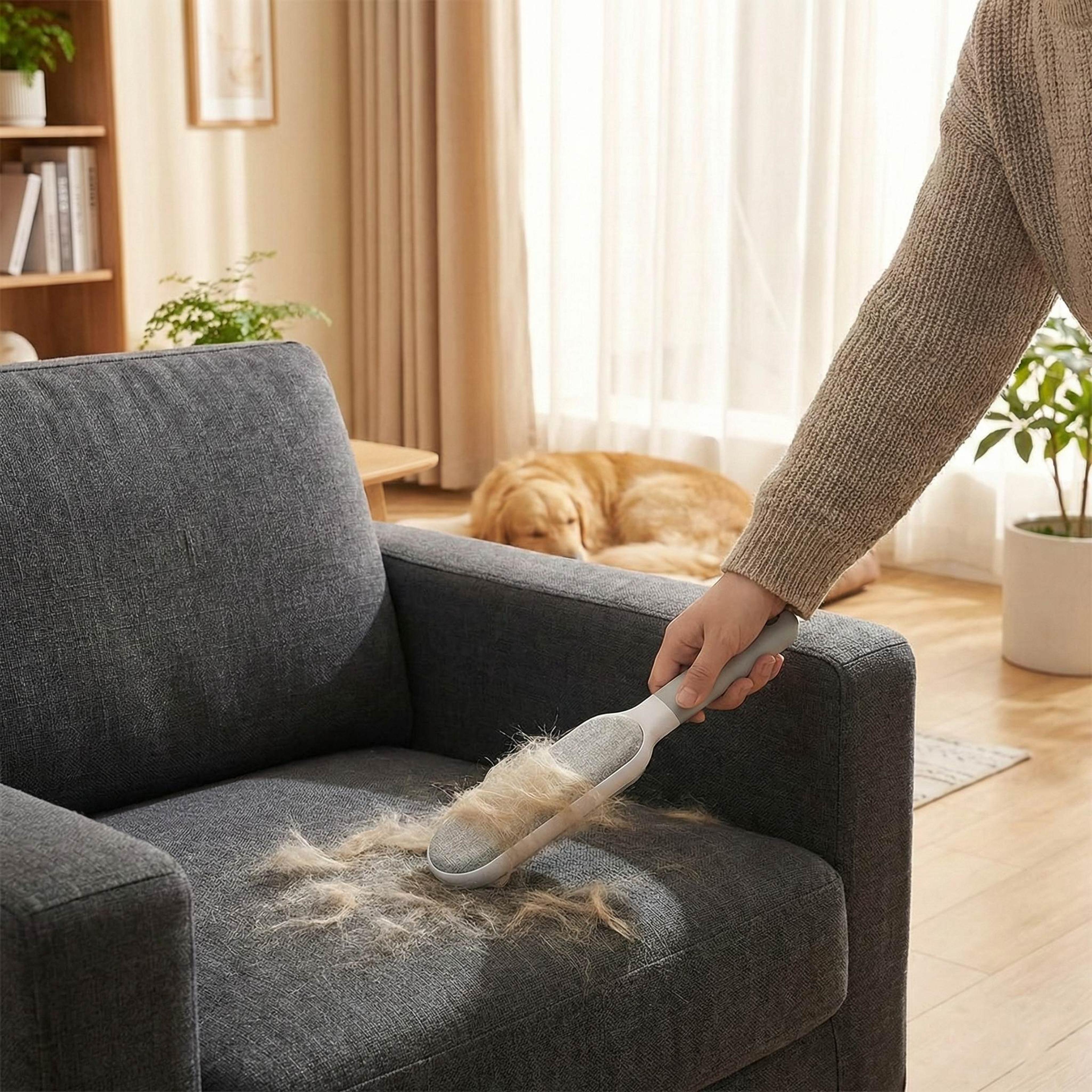 reusable pet hair remover lint brush for furniture & clothes double sided dog cat fur cleaner