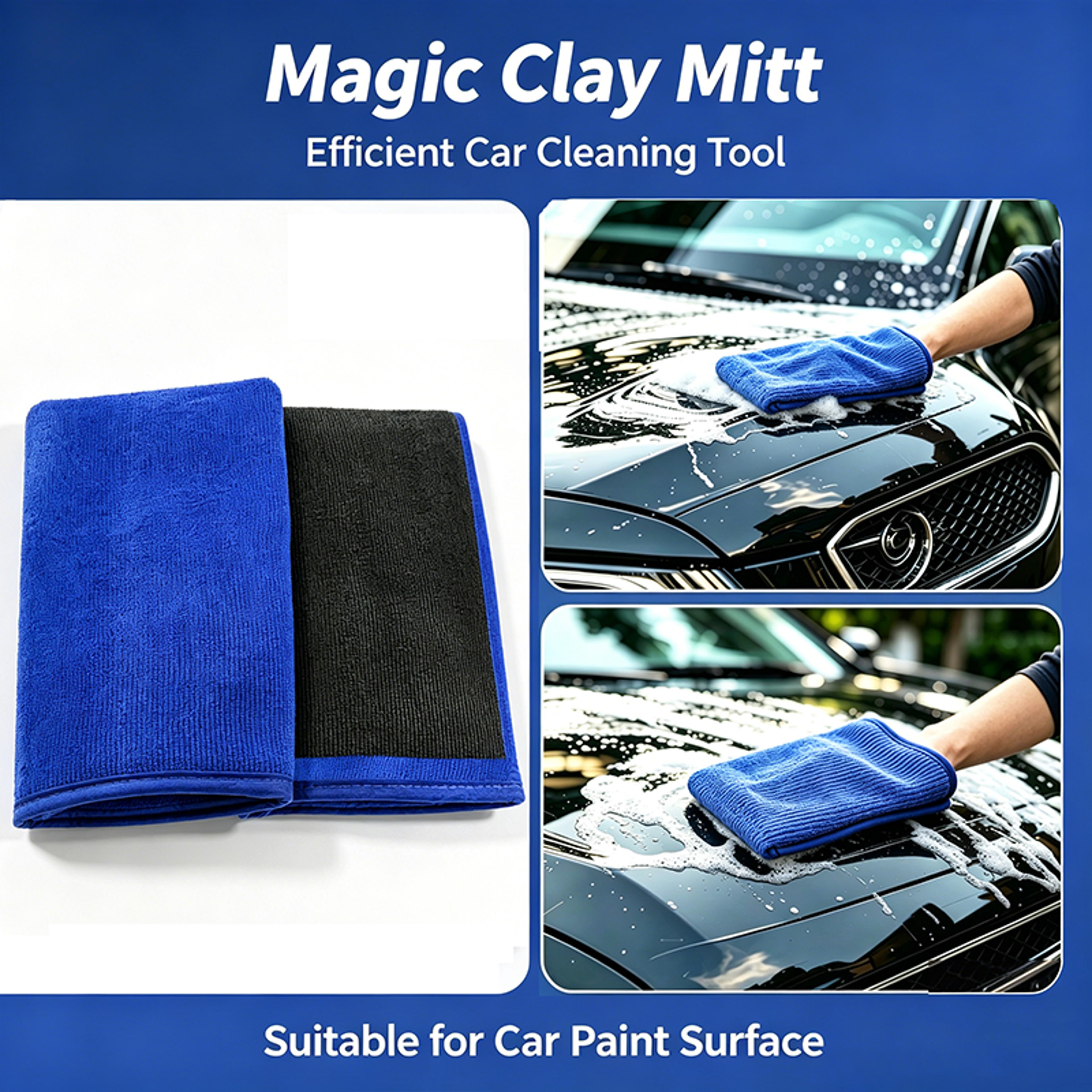 premium clay mitt reusable car detailing clay glove for paint decontamination and surface cleaning