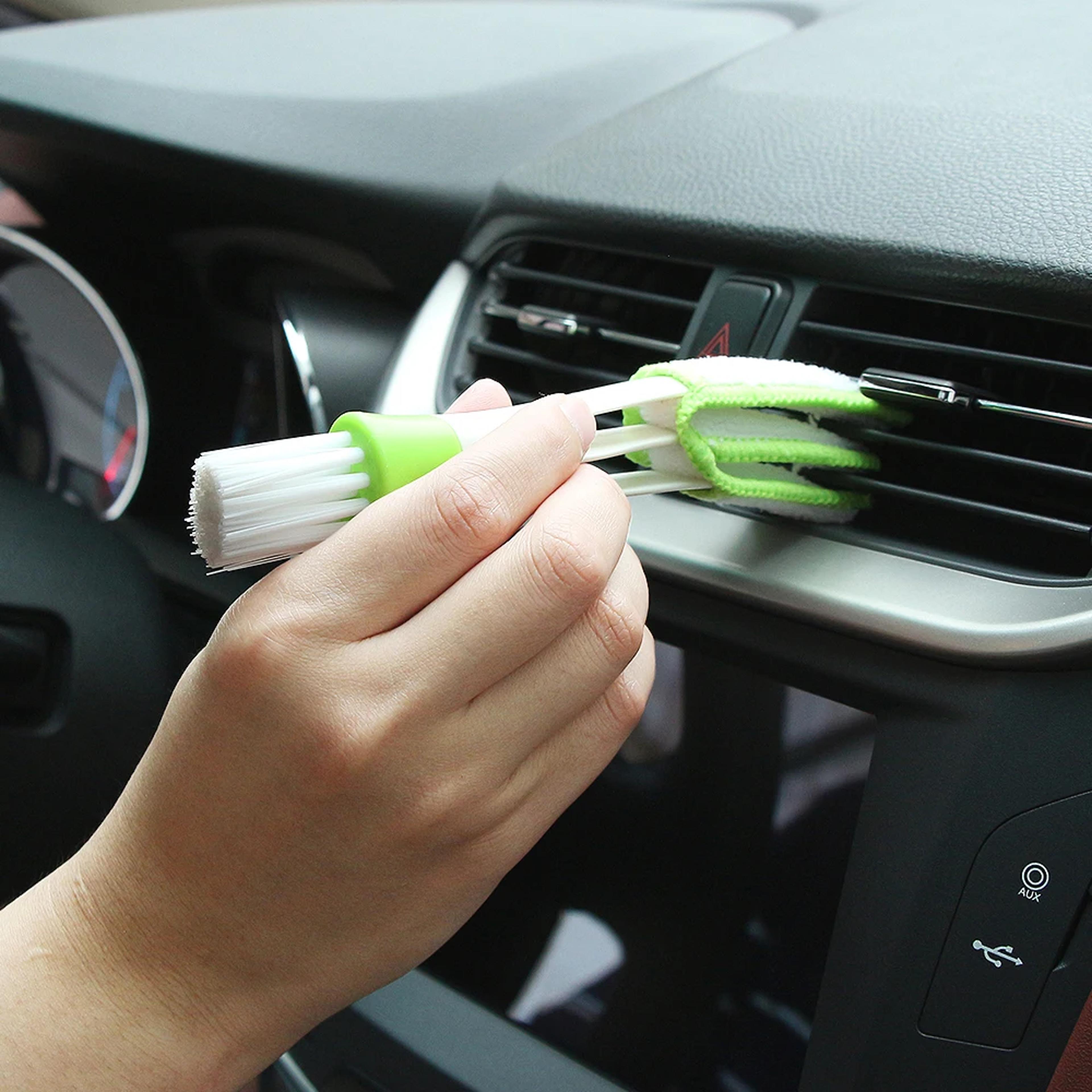 microfiber car vent cleaning brush for ac vents, dashboard & interior detailing