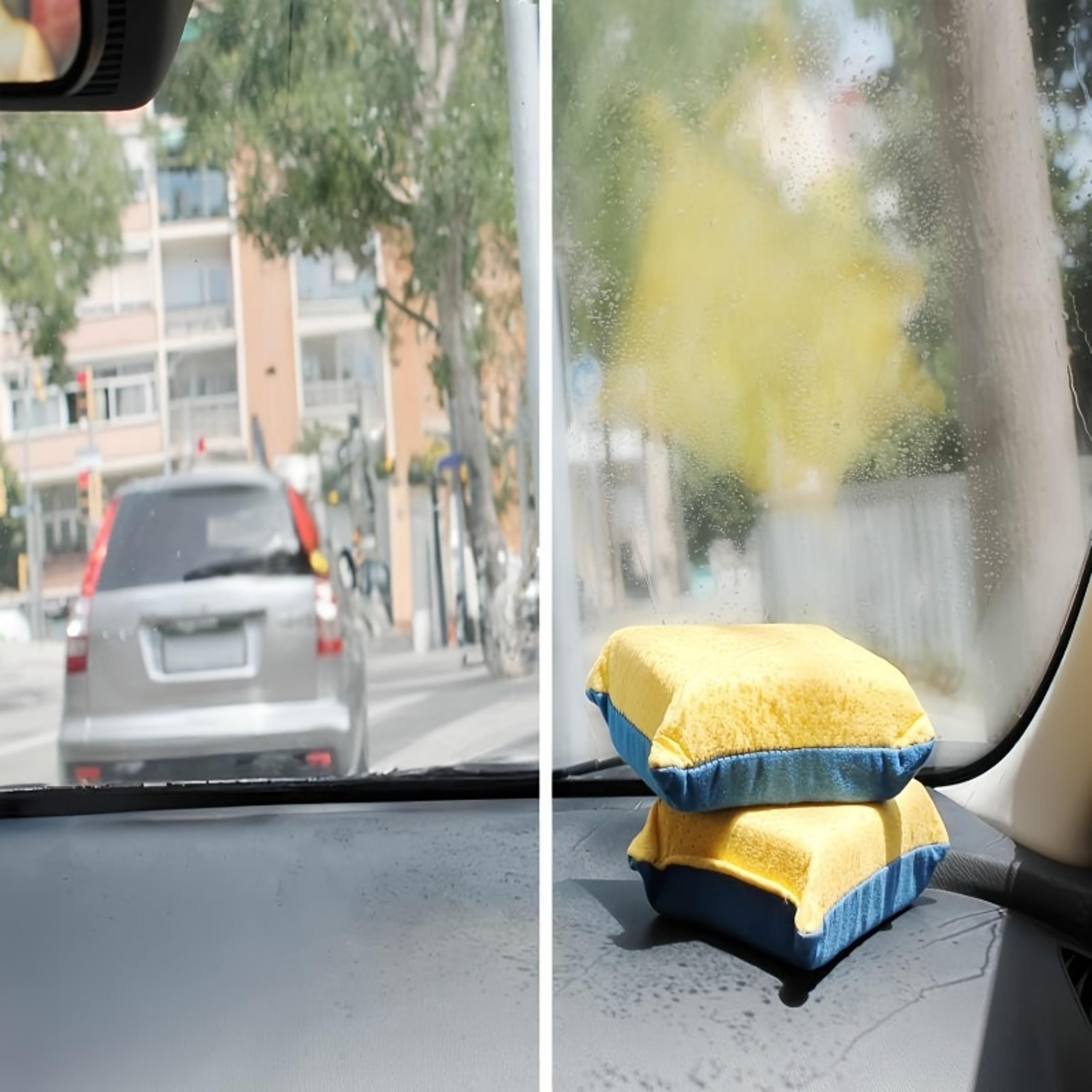 ultra absorbent microfiber car window sponge for streak free glass and mirror cleaning
