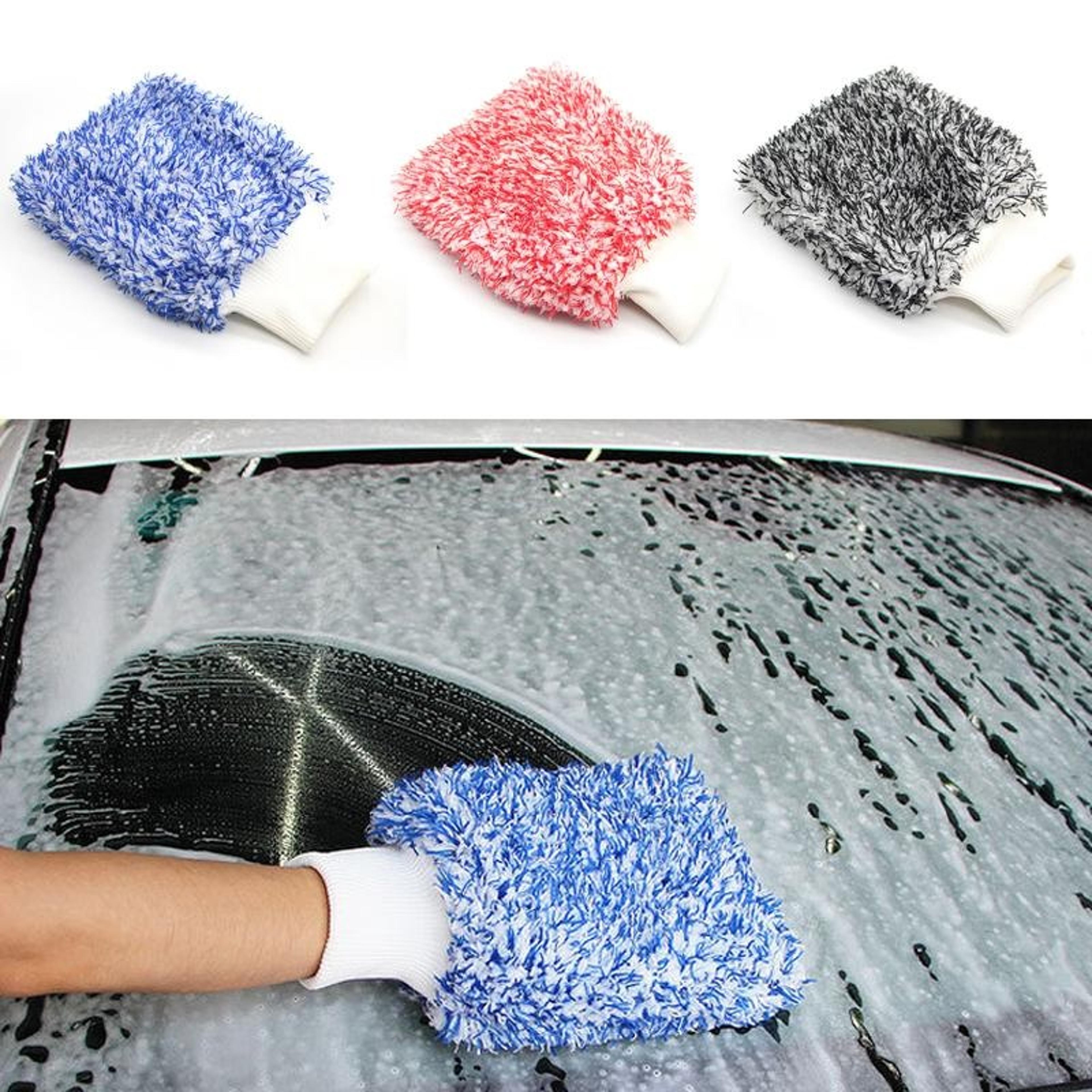 premium microfiber car wash glove scratch free car wash mitt for safe auto detailing