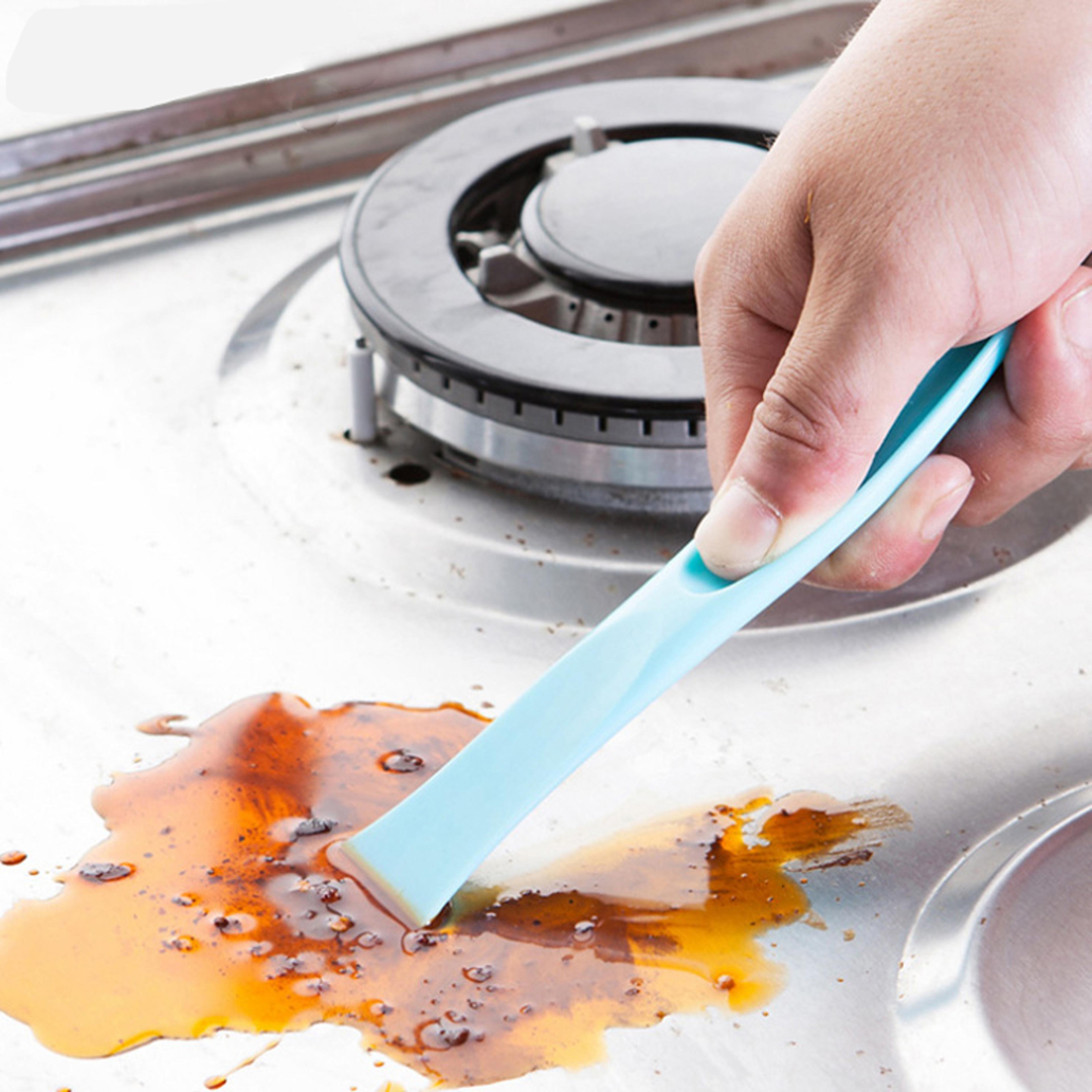 kitchen stove cleaning scraper brush for gas stove grooves and tough grease