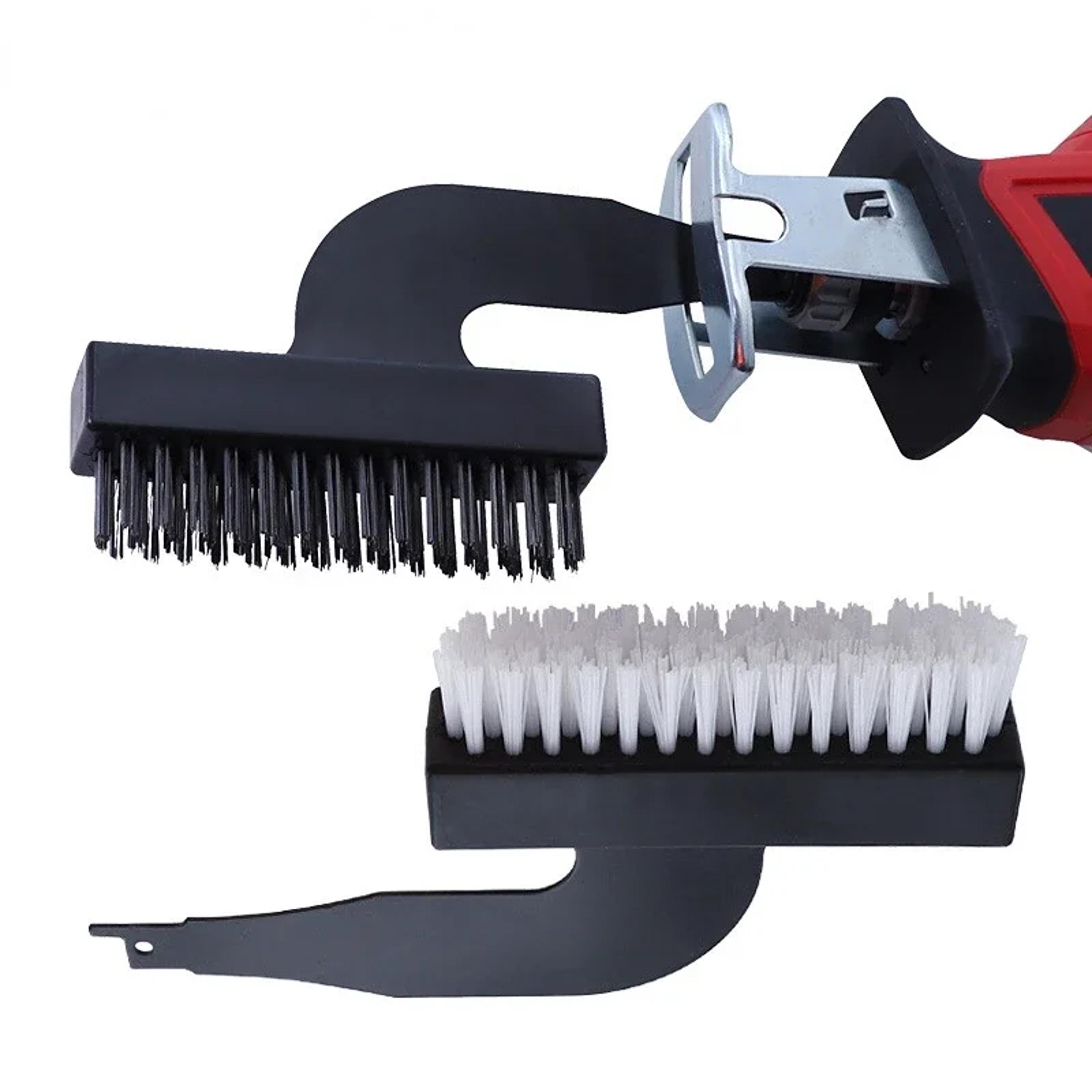 universal reciprocating saw wire brush attachment for fast rust removal & heavy duty surface cleaning