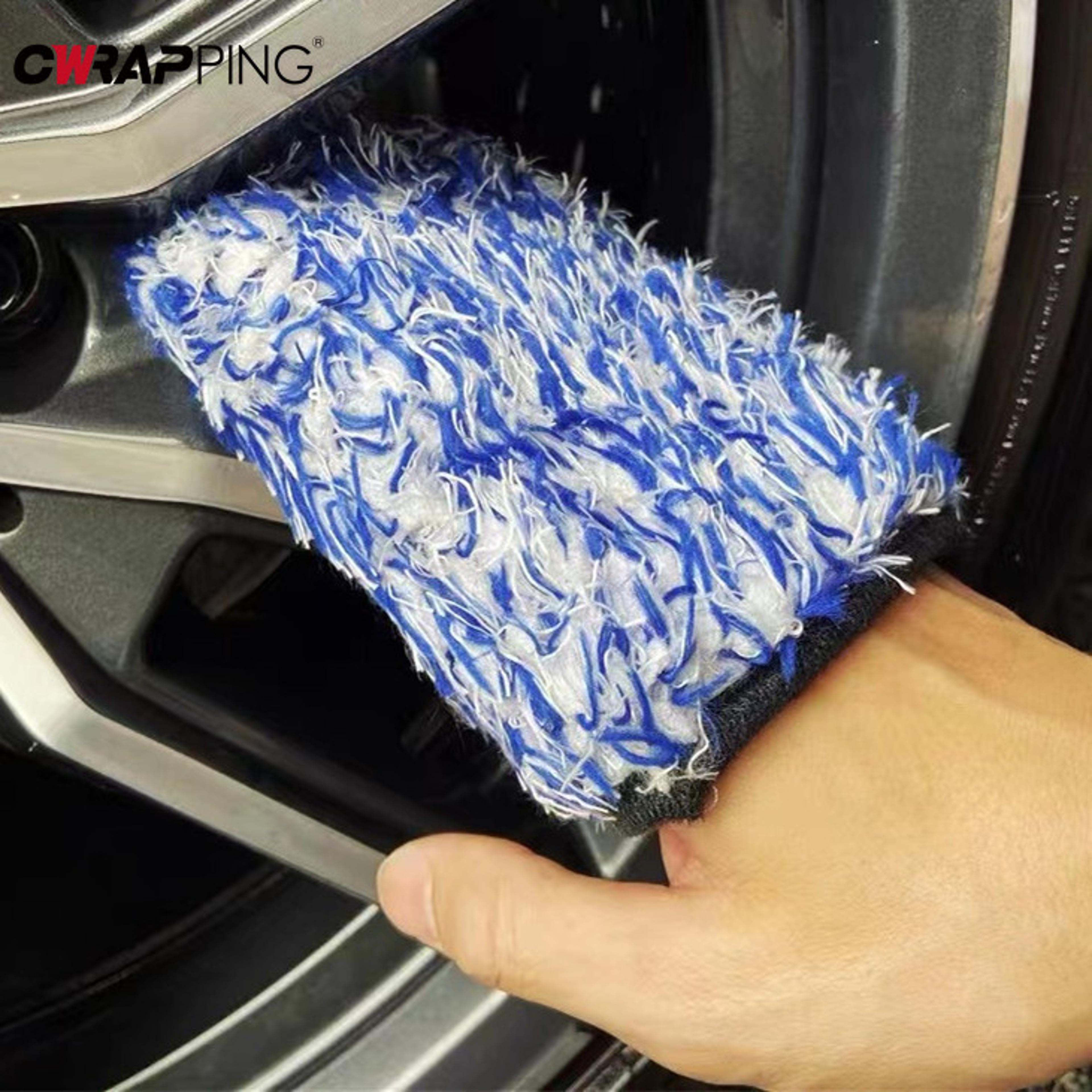 premium microfiber car wash glove scratch free absorbent car wash mitt for auto detailing