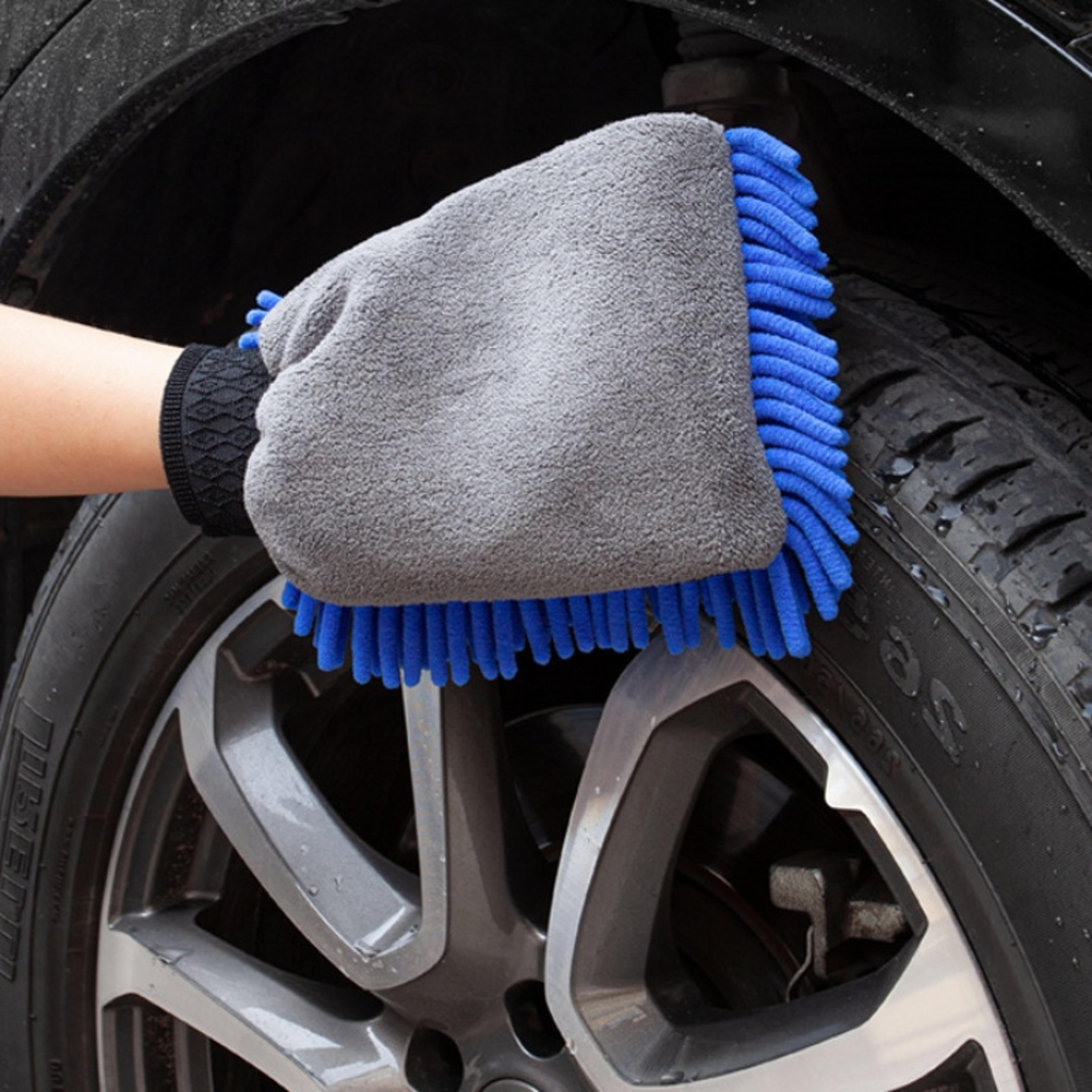 ultra soft car wash mitt chenille microfiber scratch free car detailing glove