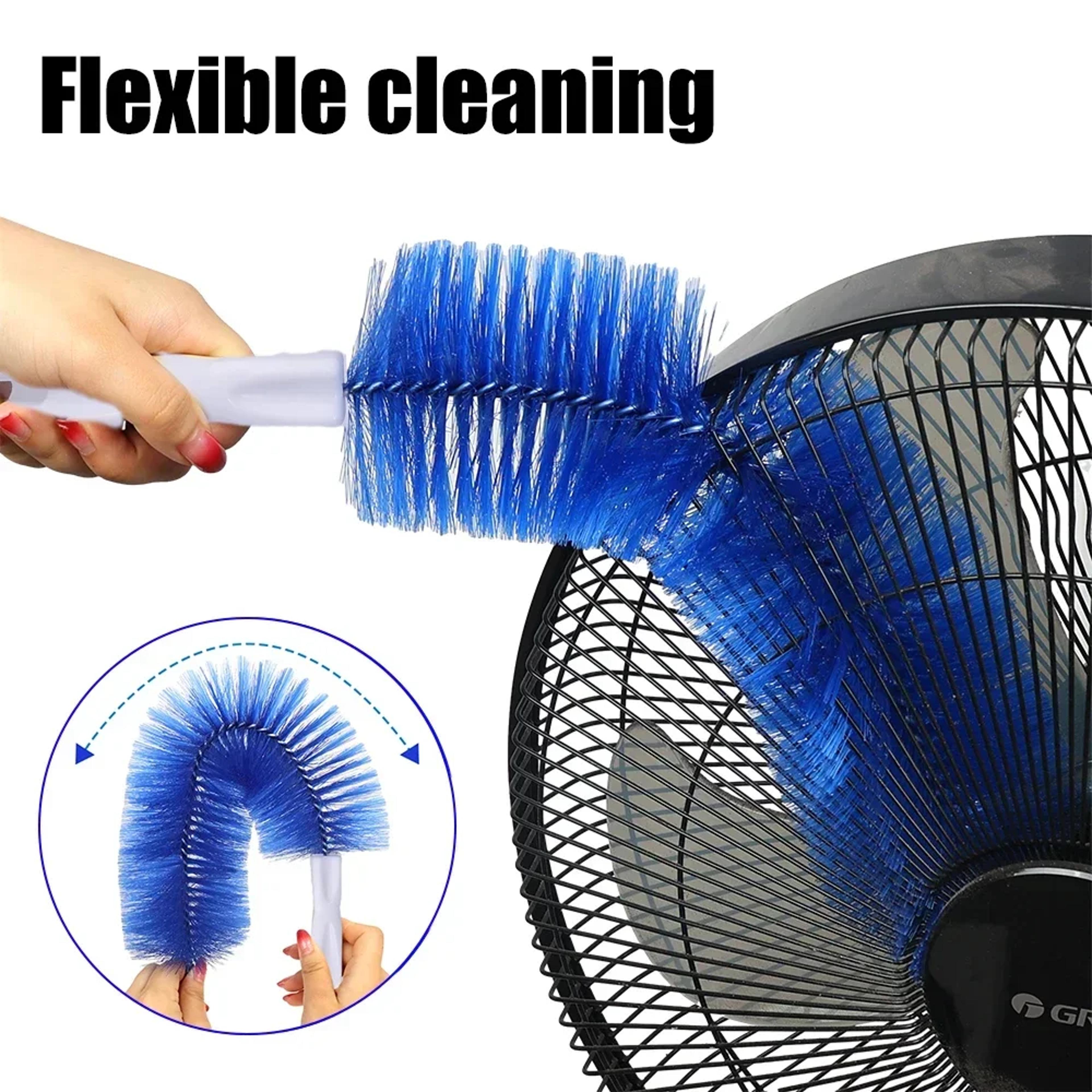 flexible microfiber duster bendable ceiling fan cleaner brush for ac vents, blinds & furniture