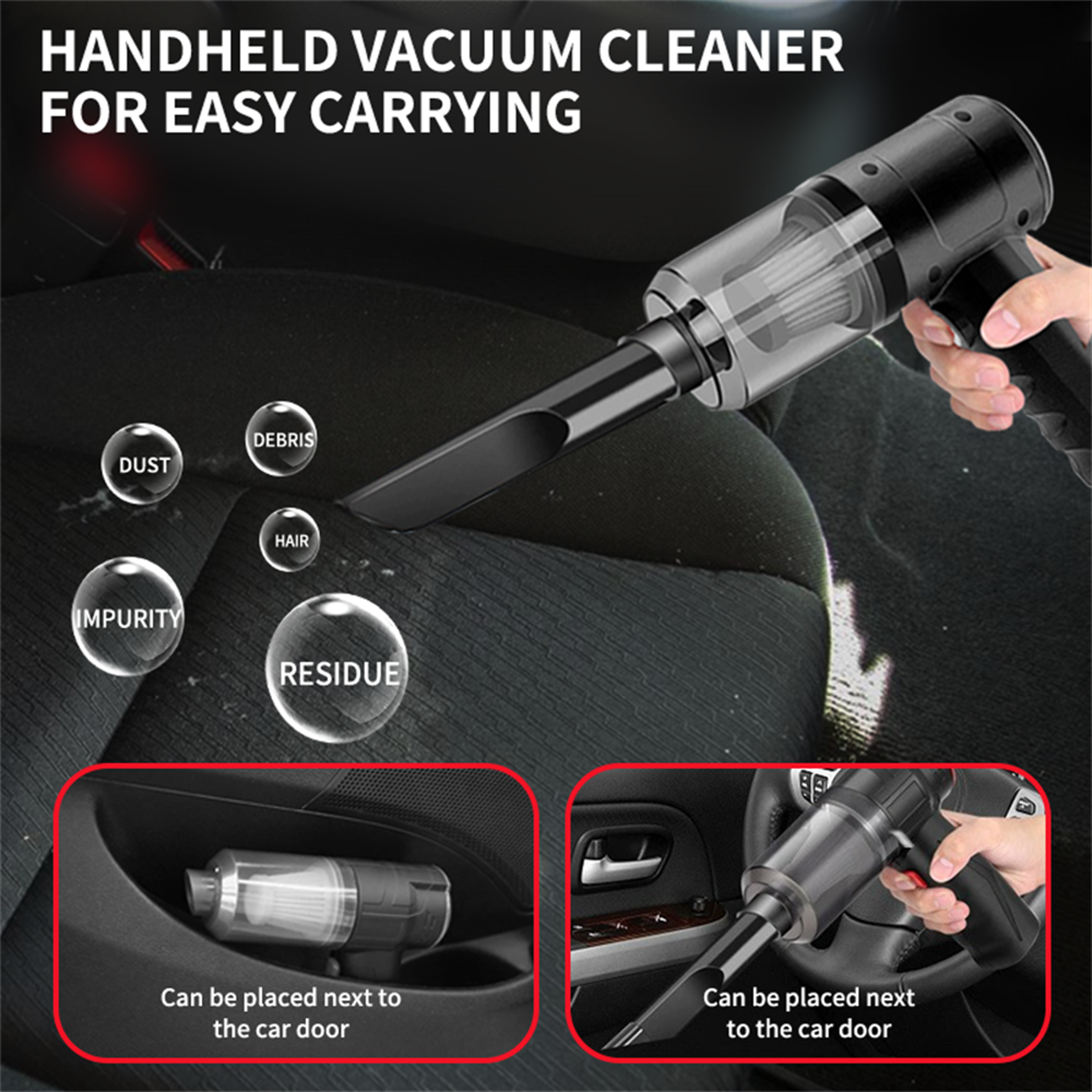 portable handheld vacuum cleaner for car and home compact mini vacuum cleaner