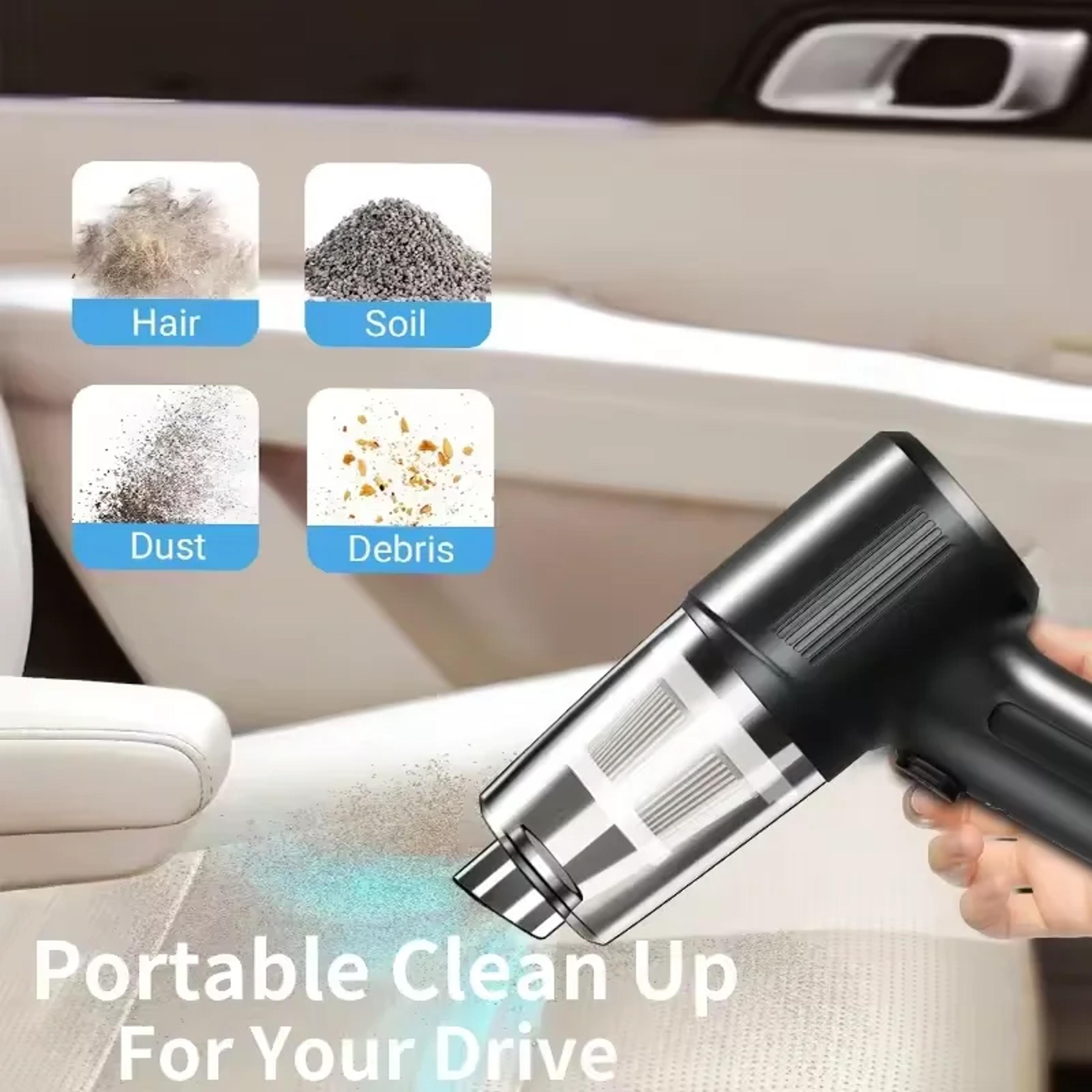cordless car vacuum cleaner with high power suction and air blower for car home office