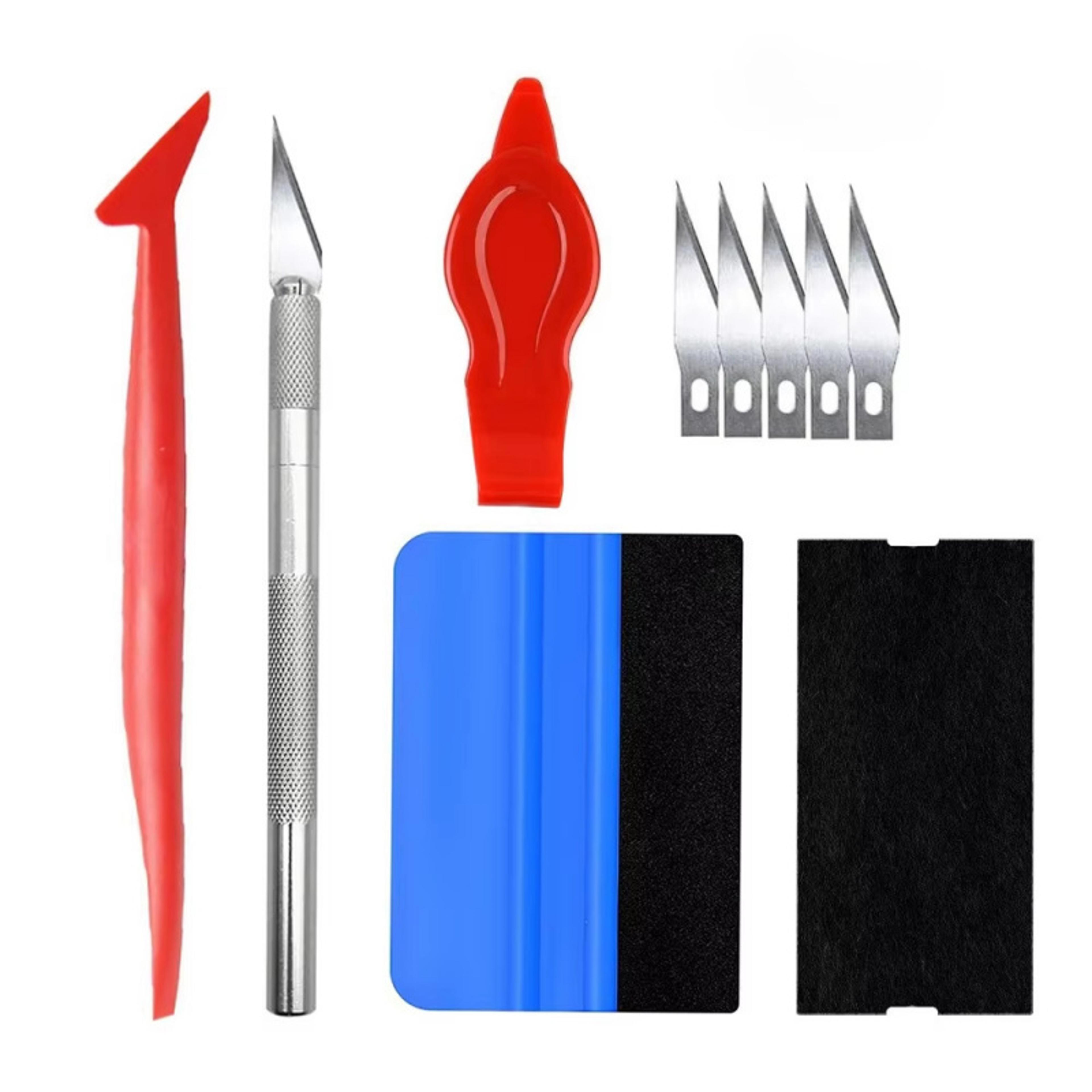 professional vinyl wrap tool kit for car wrapping, window tint installation & precision film application