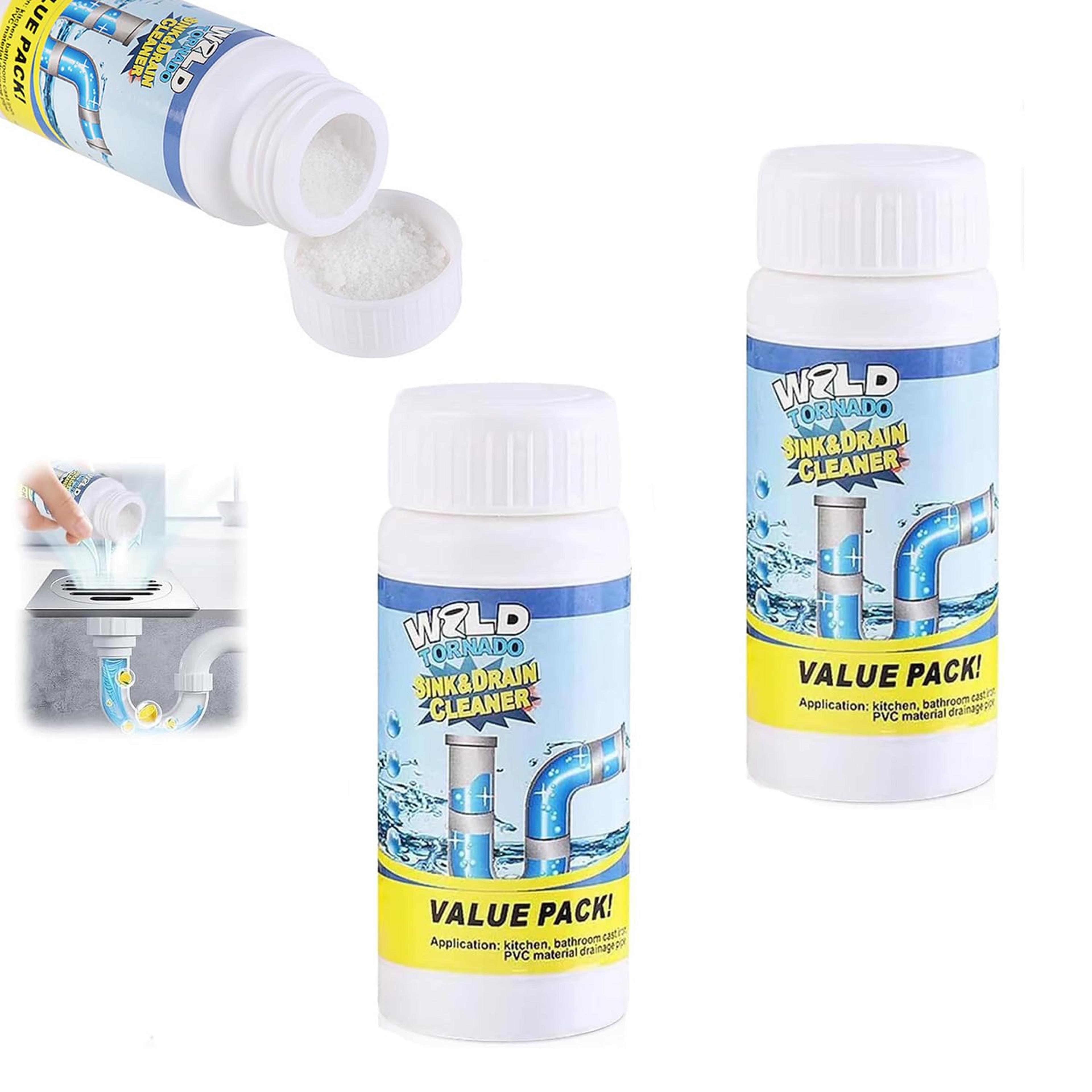 powerfoam drain cleaner pipe unclogger for kitchen sink, toilet & bathroom drains
