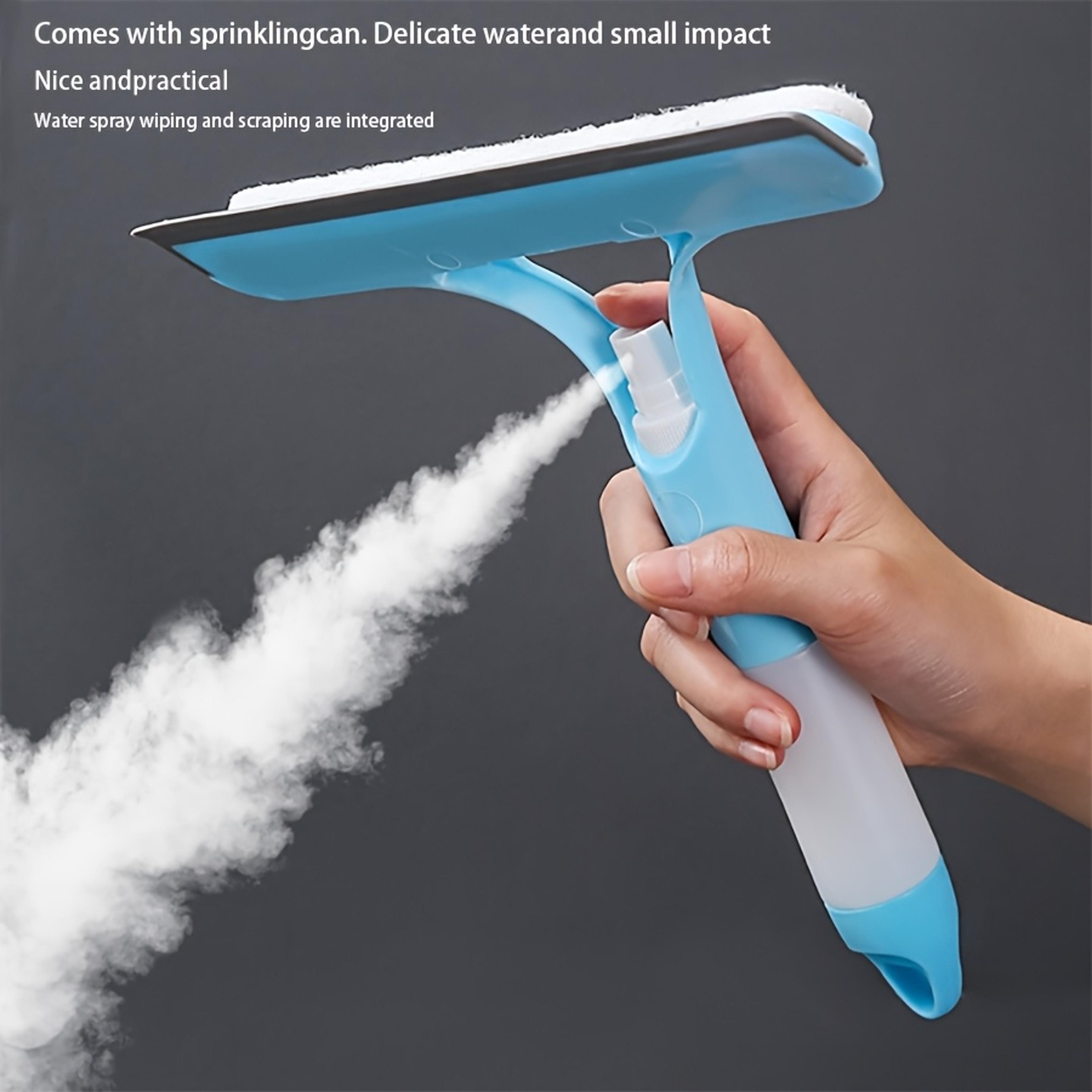 window squeegee glass cleaning tool with detachable microfiber pad for streak free windows