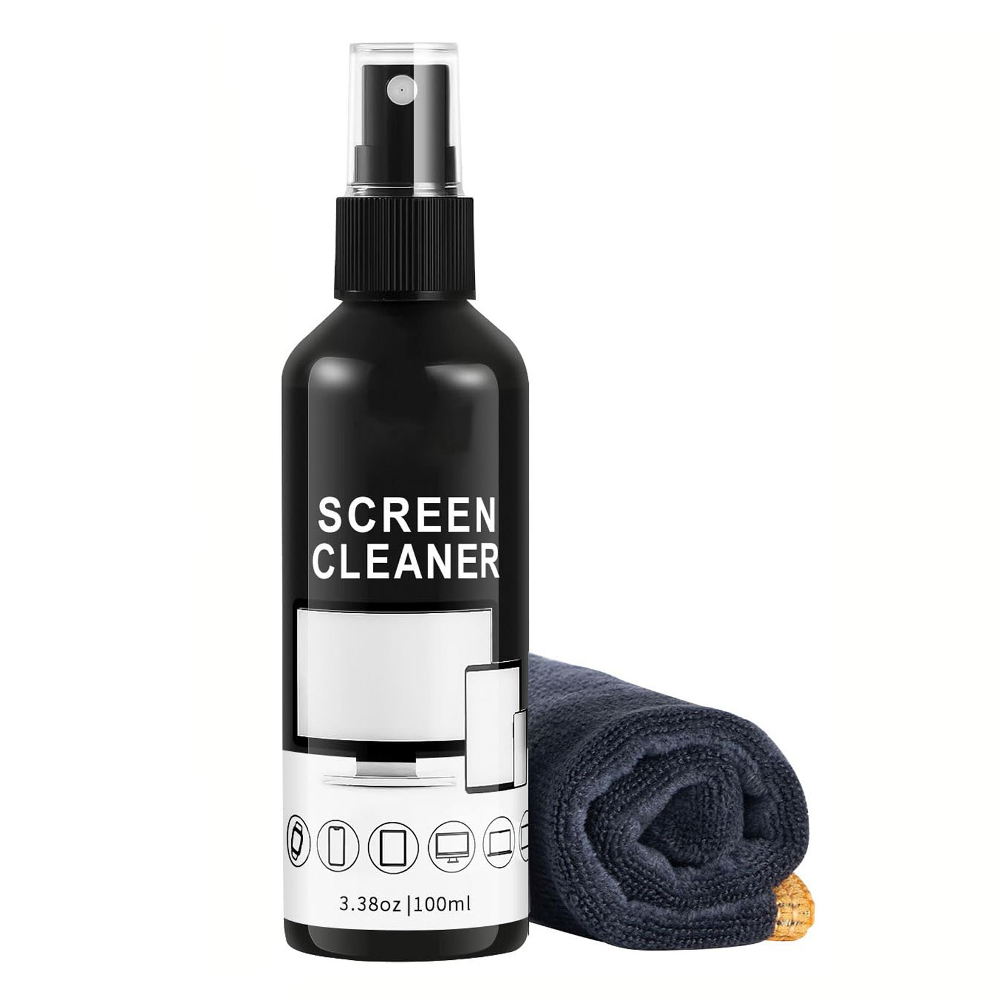 screen cleaner spray kit with microfiber cleaning cloth for glasses, camera lenses & electronic screens