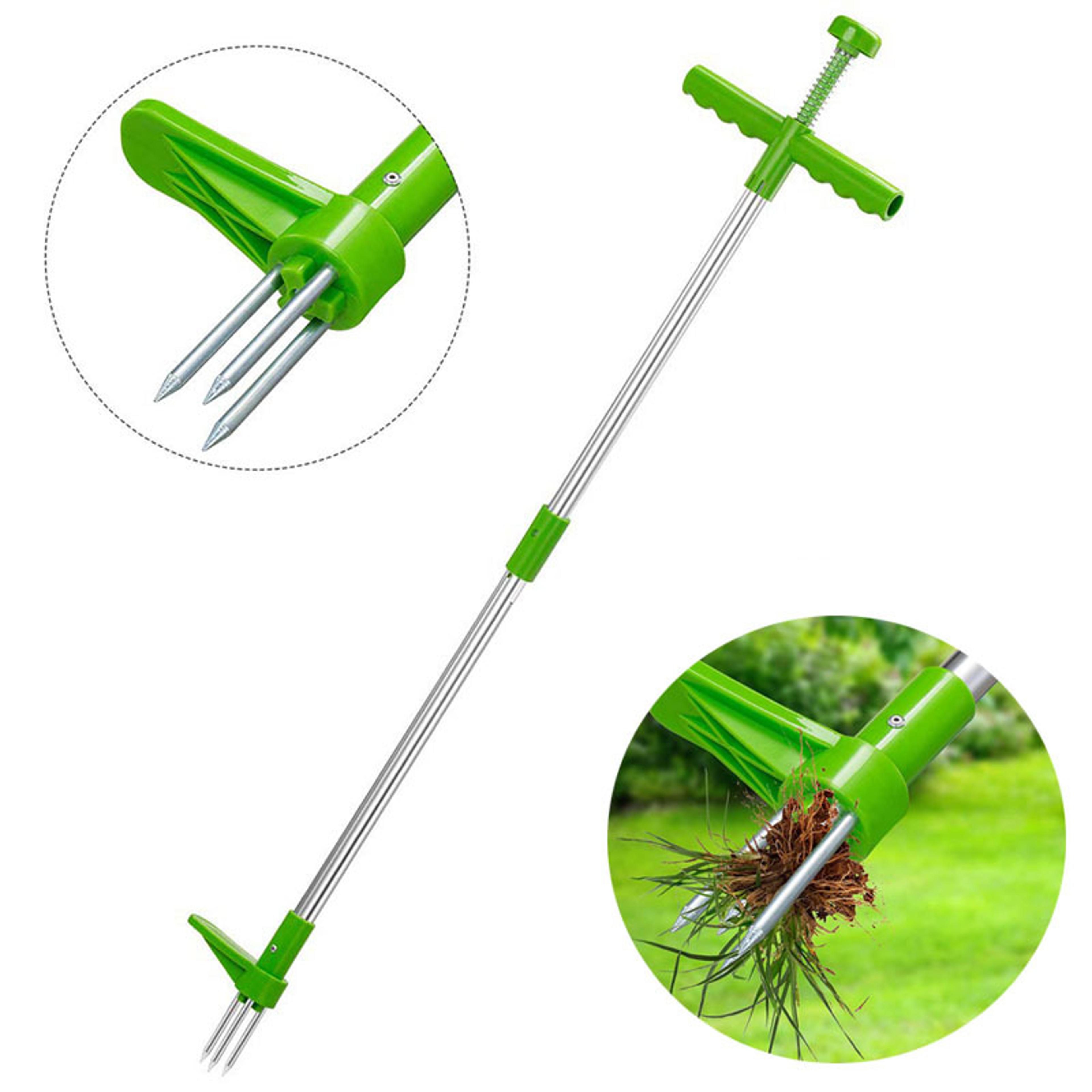 long handle weed remover tool for easy root pulling garden weeder
