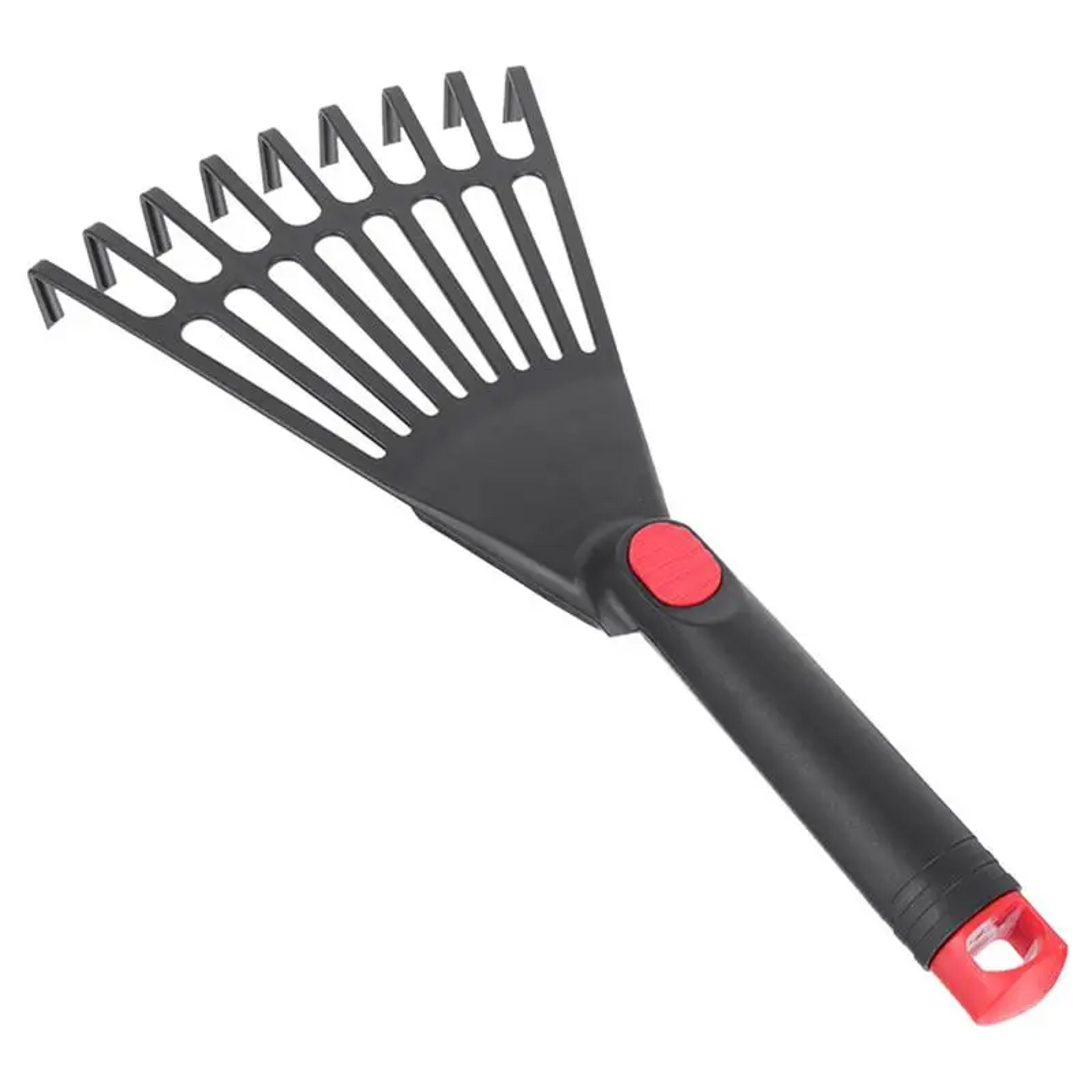 heavy duty garden rake hand leaf rake for lawn care, garden cleanup & flower beds