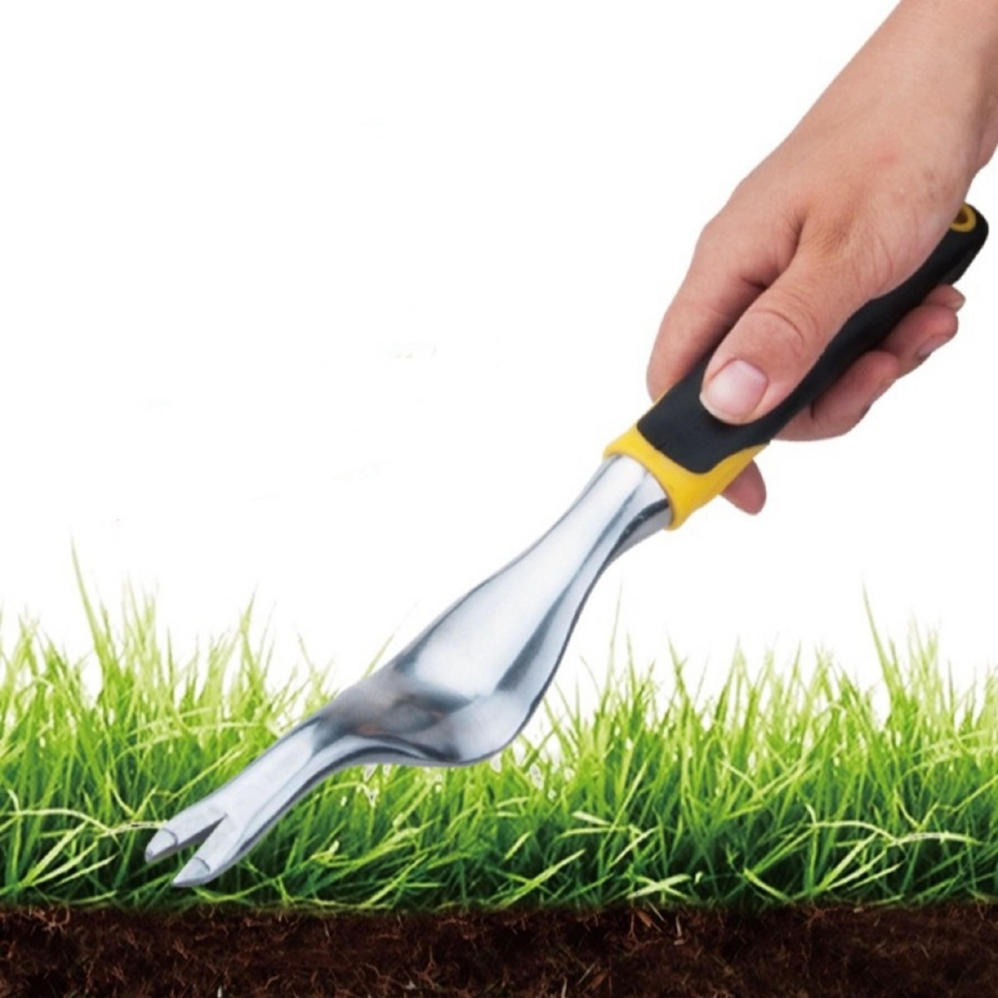 premium hand weeder tool with ergonomic handle for easy weed removal & garden root pulling