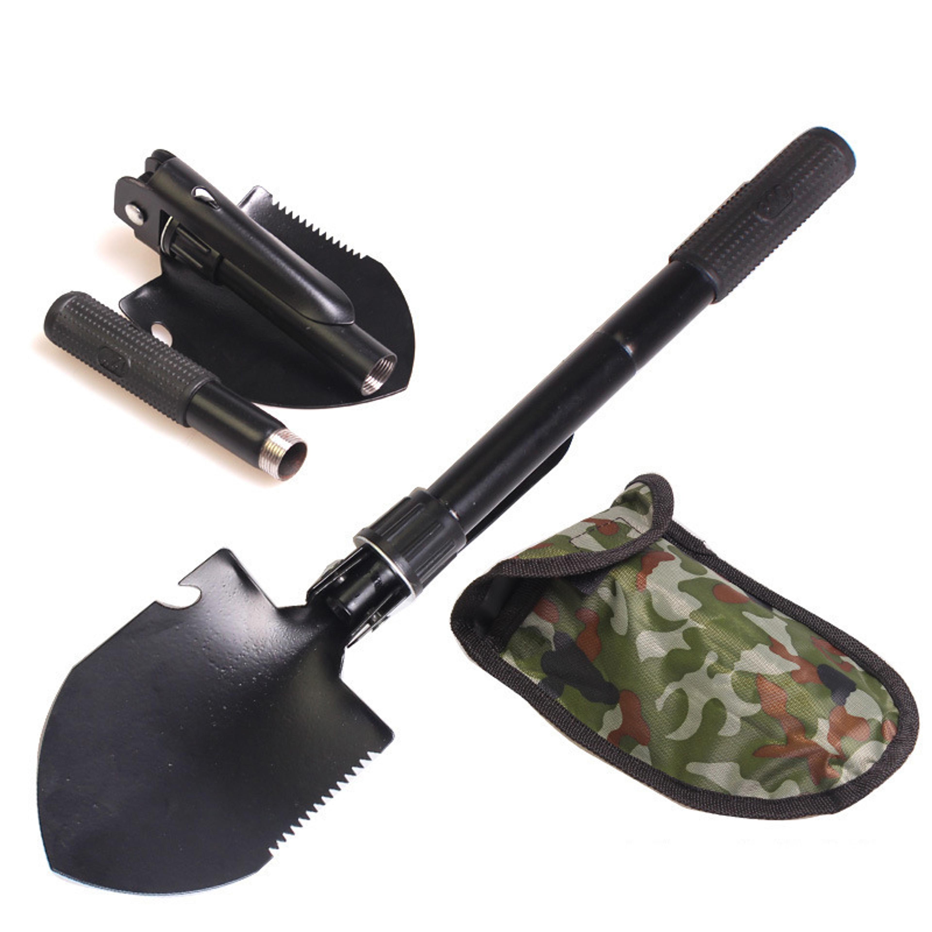multifunction folding camping shovel survival spade for gardening, hiking & emergency use