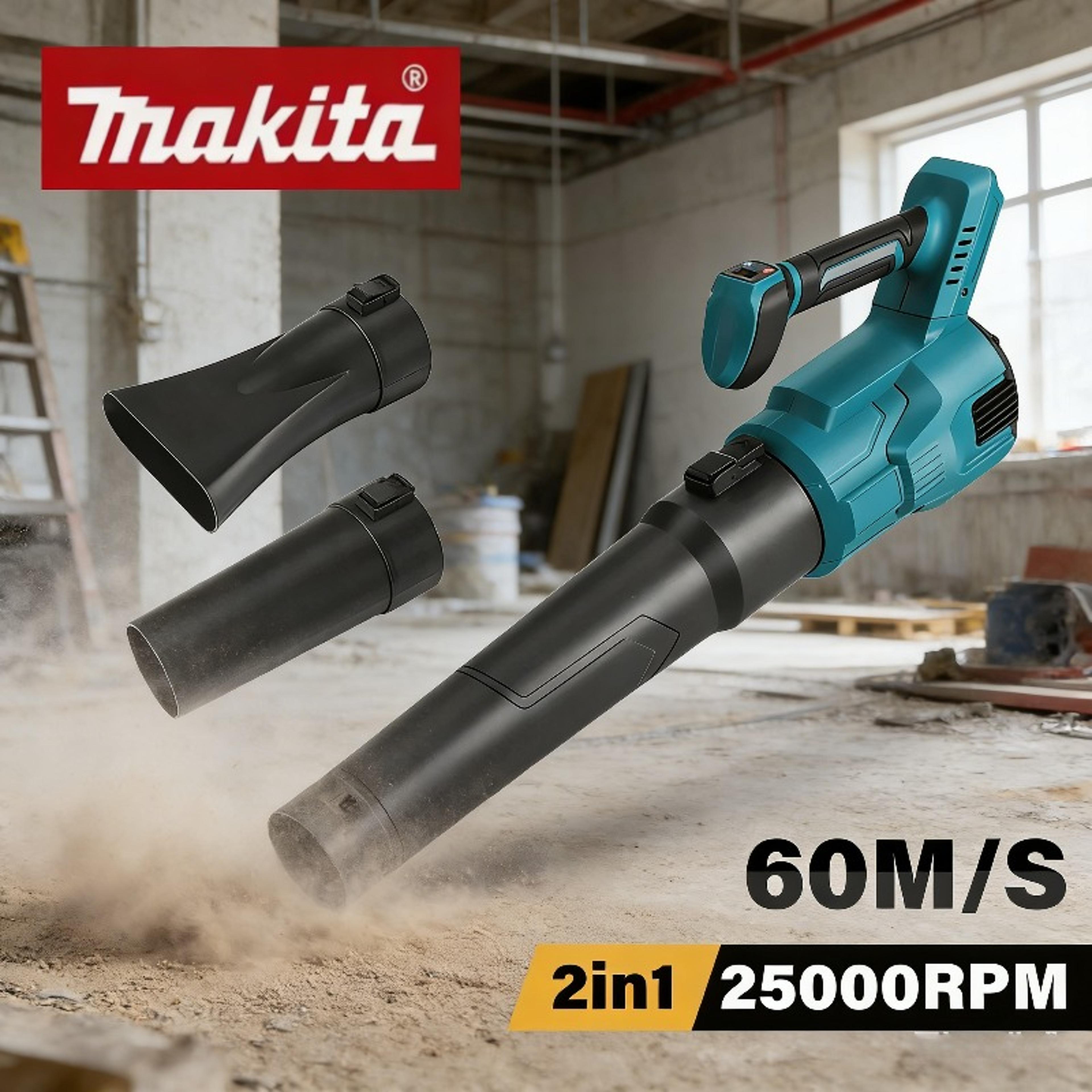 makita compatible cordless leaf blower handheld electric air blower for yard, workshop & car cleaning