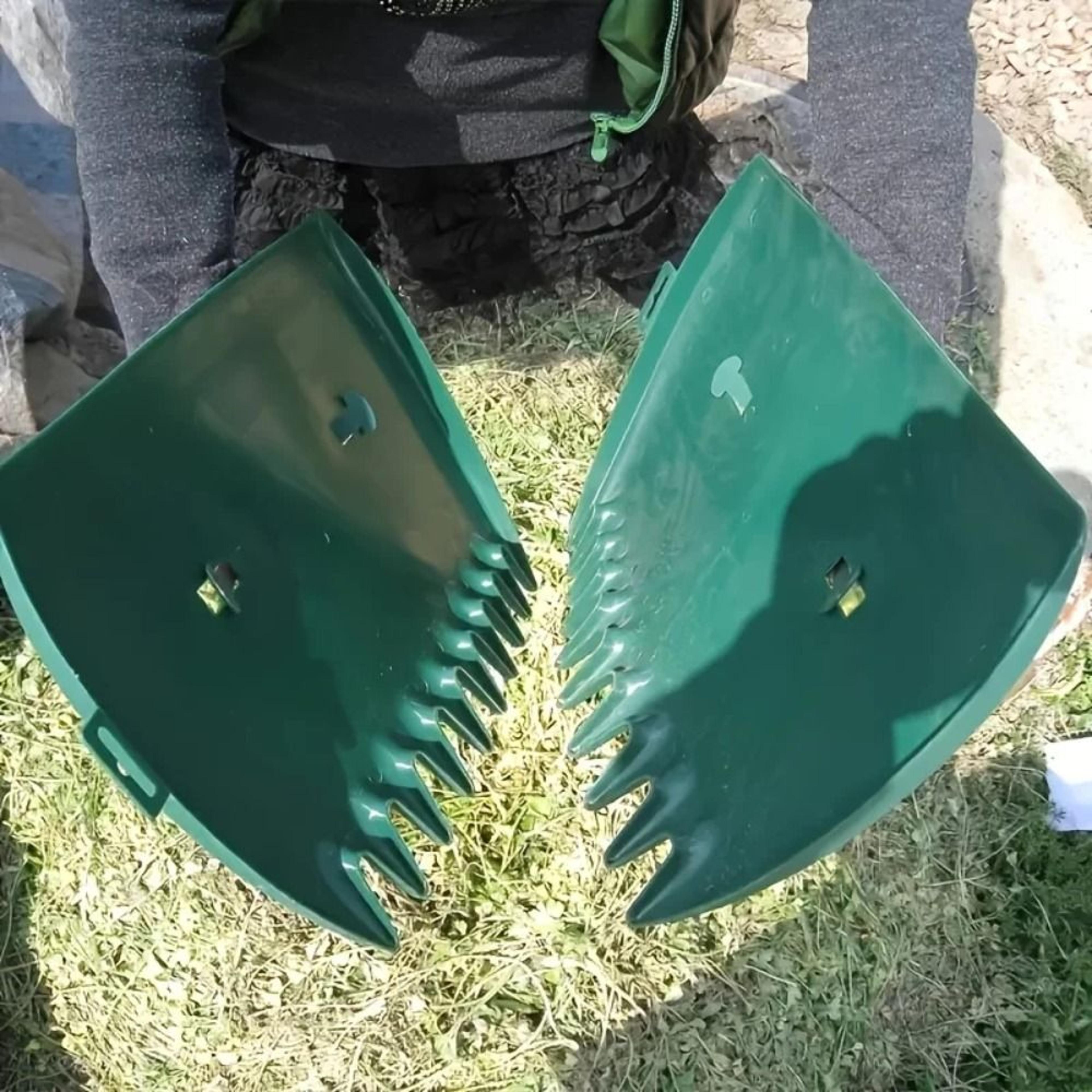 large leaf scoops hand rake set for fast yard cleanup & garden leaf collection