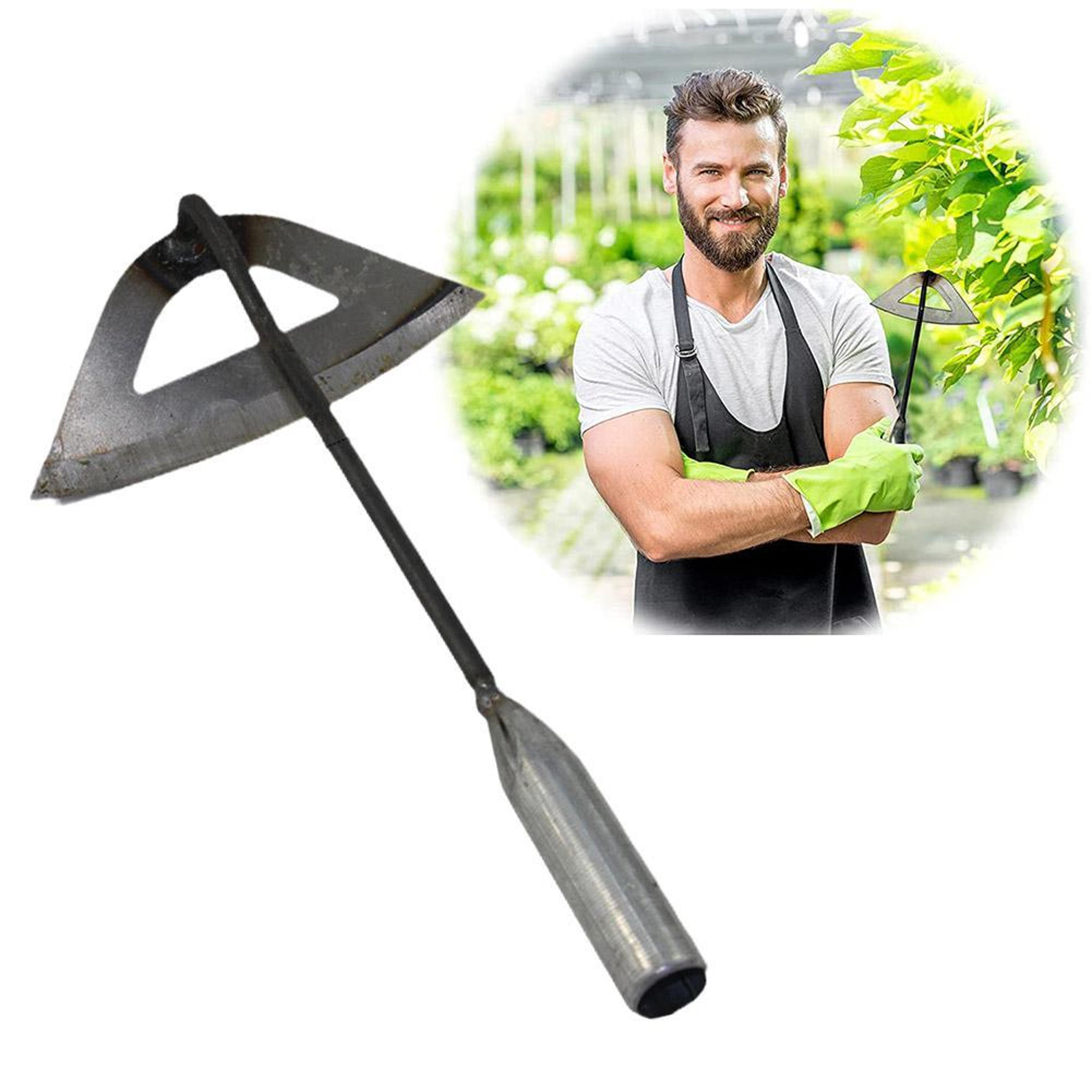 heavy duty hollow garden hoe for weeding tool soil loosening & planting
