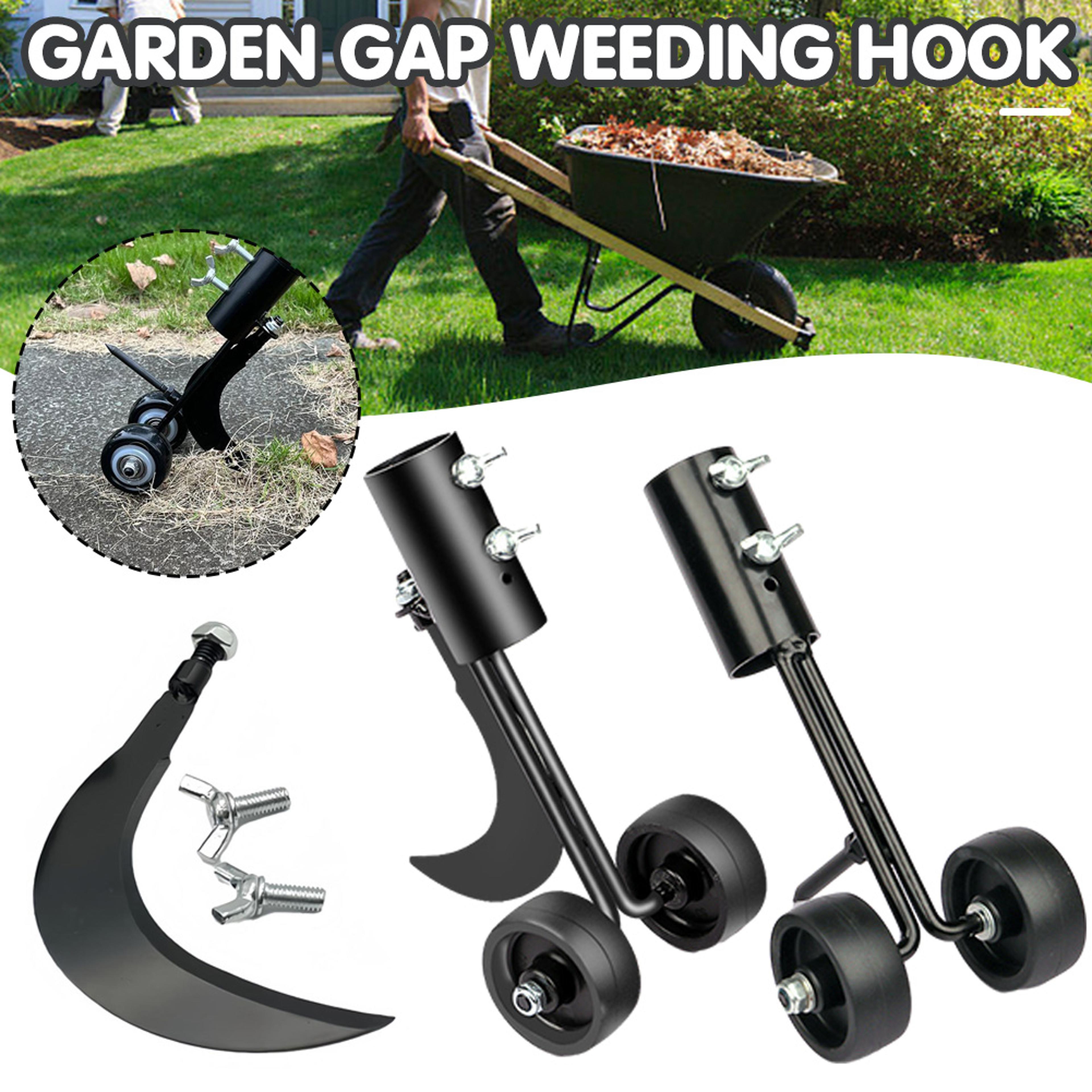 adjustable garden weeding tool crack weed puller for patio, driveway & garden crevices