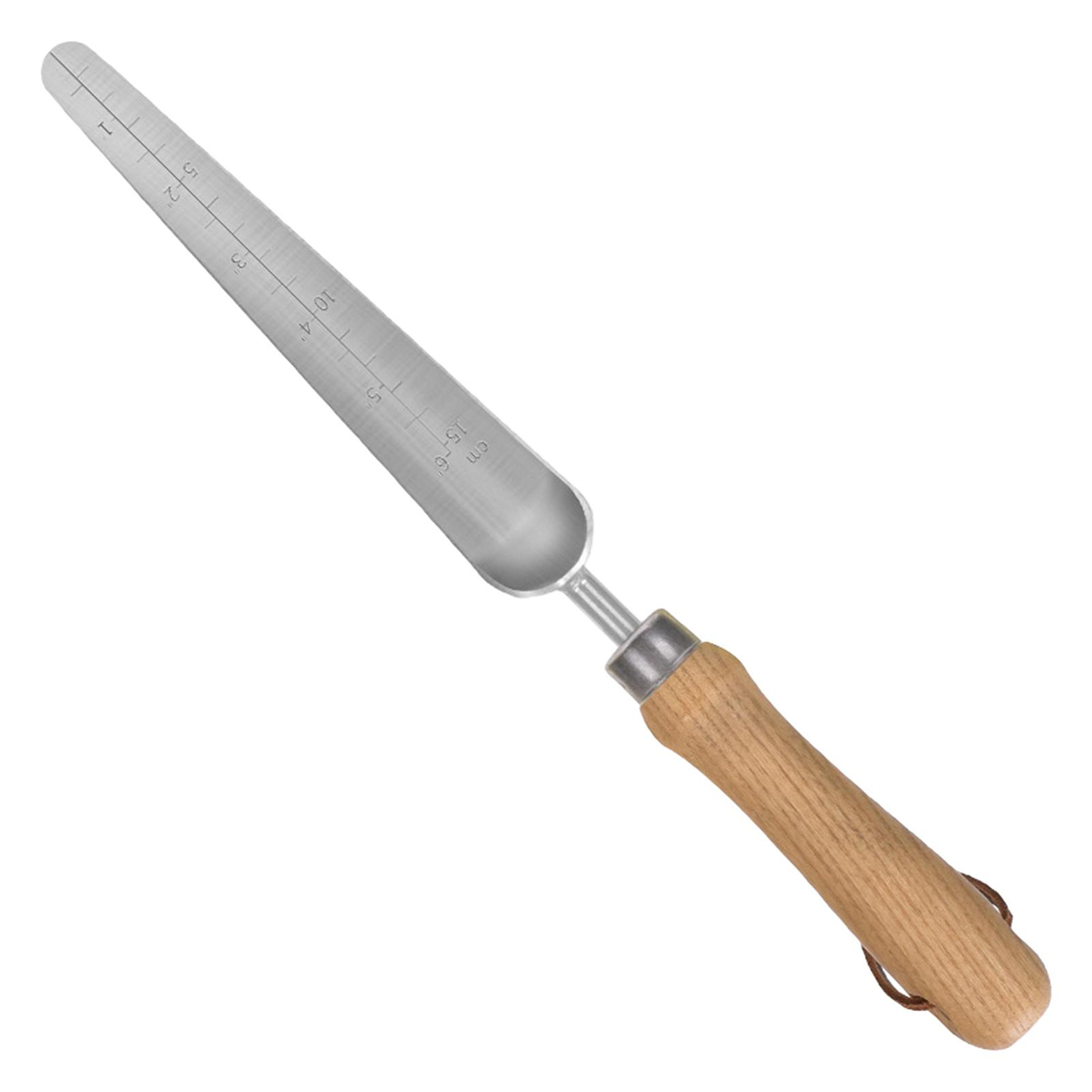 precision garden trowel stainless steel hand shovel with measuring scale for planting & transplanting
